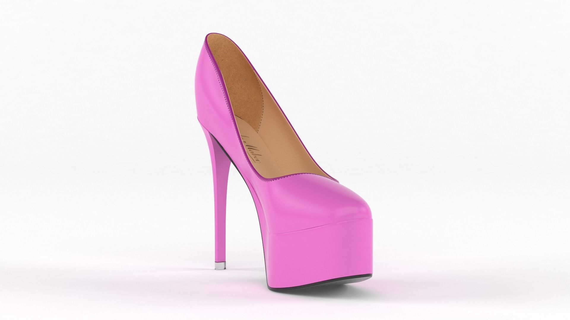 High Heels Women Shoes 3D model_4