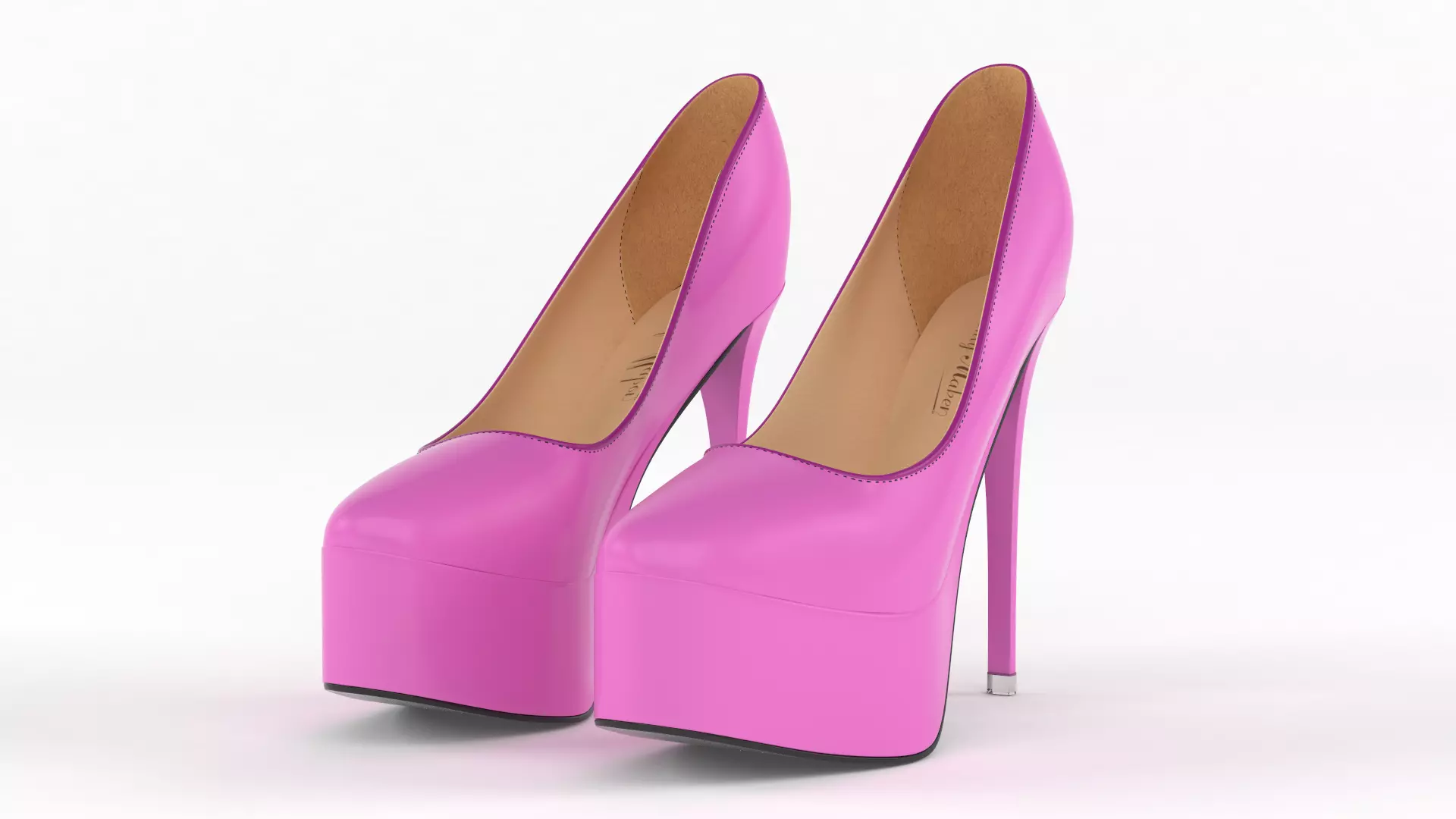 High Heels Women Shoes 3D model_0