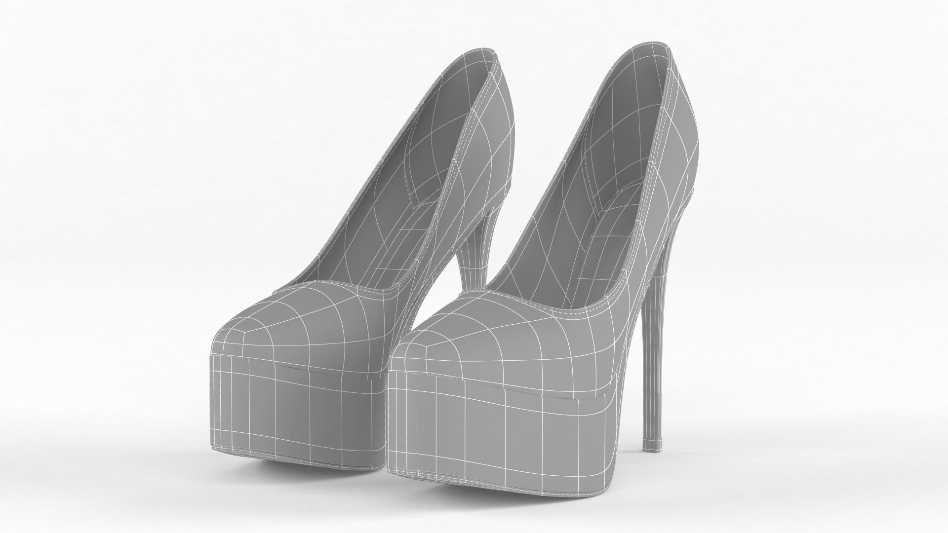High Heels Women Shoes 3D model_6