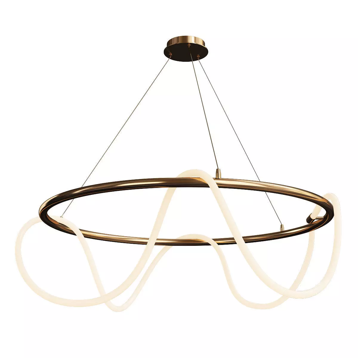 GLORIFY R chandelier with circular shape hanging from ceiling Low-poly 3D model_0