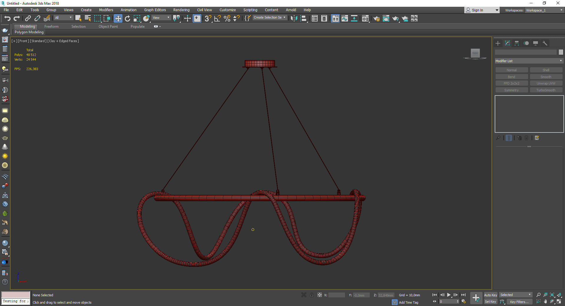 GLORIFY R chandelier with circular shape hanging from ceiling Low-poly 3D model_3