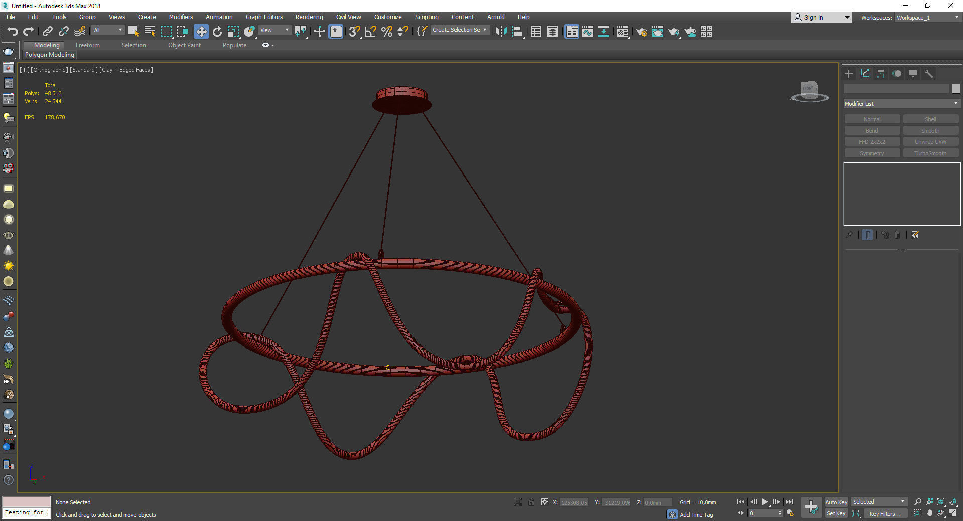 GLORIFY R chandelier with circular shape hanging from ceiling Low-poly 3D model_4