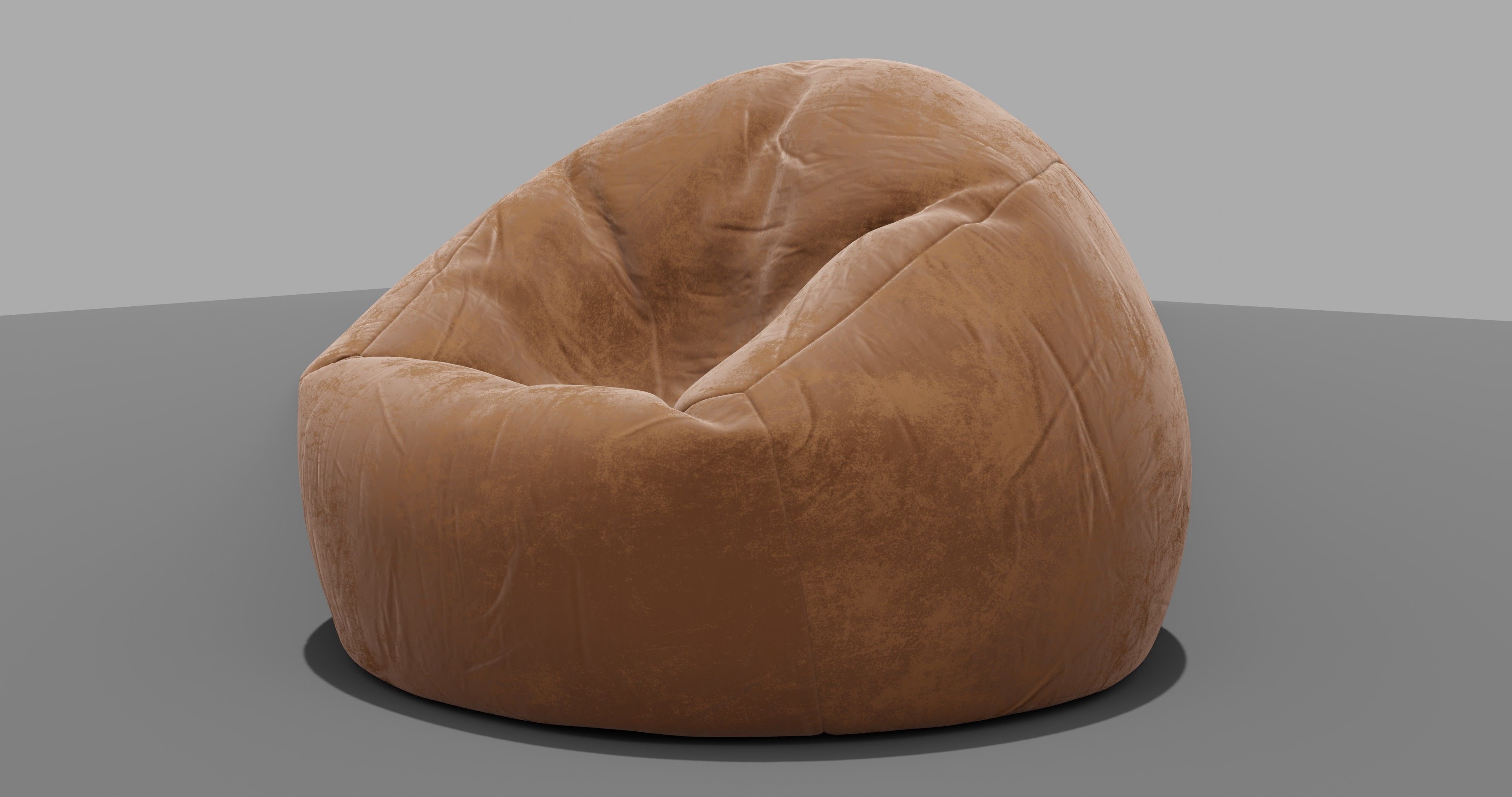Beanbag bean bag chair 3D model_3