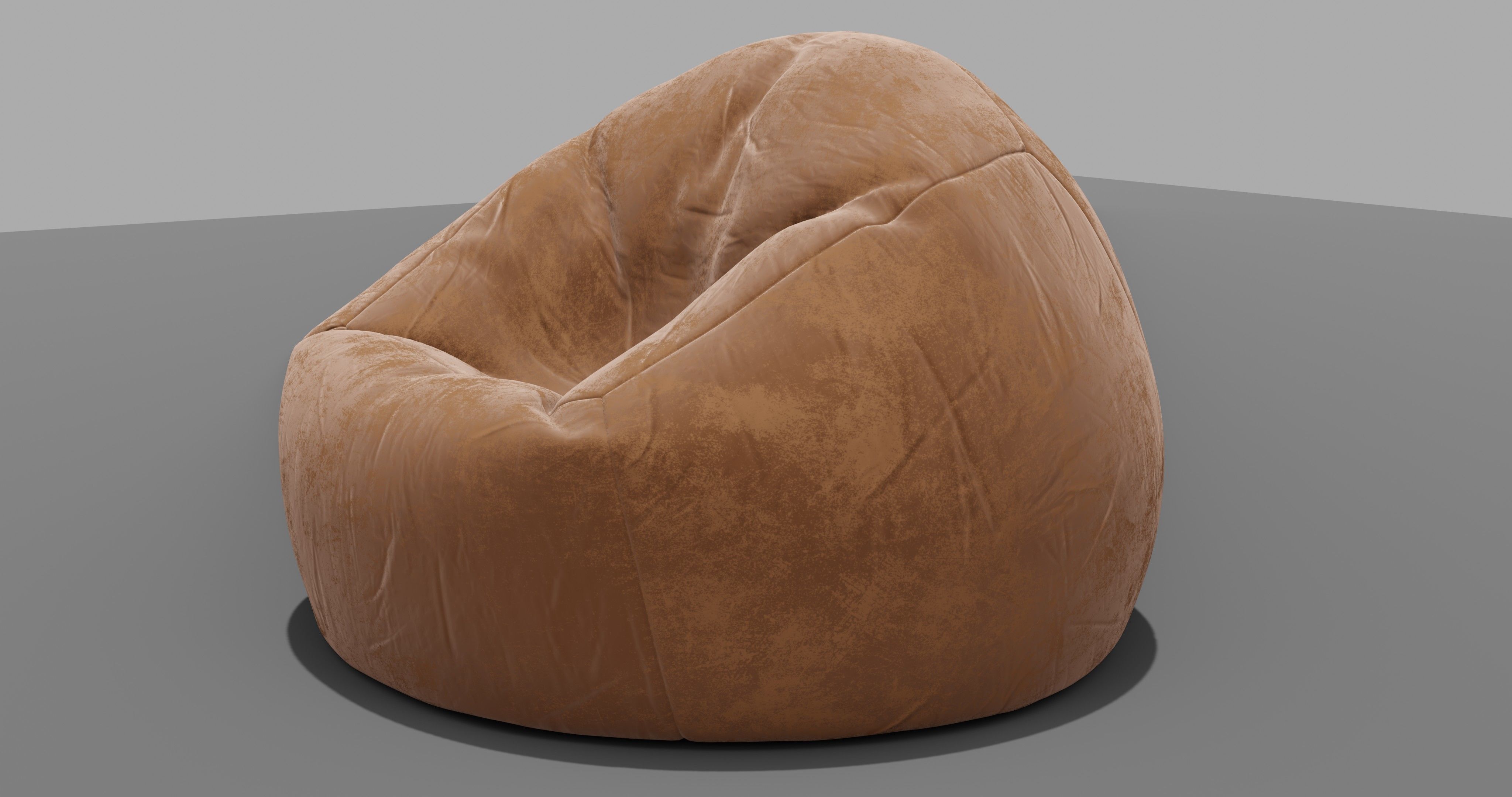 Beanbag bean bag chair 3D model_1