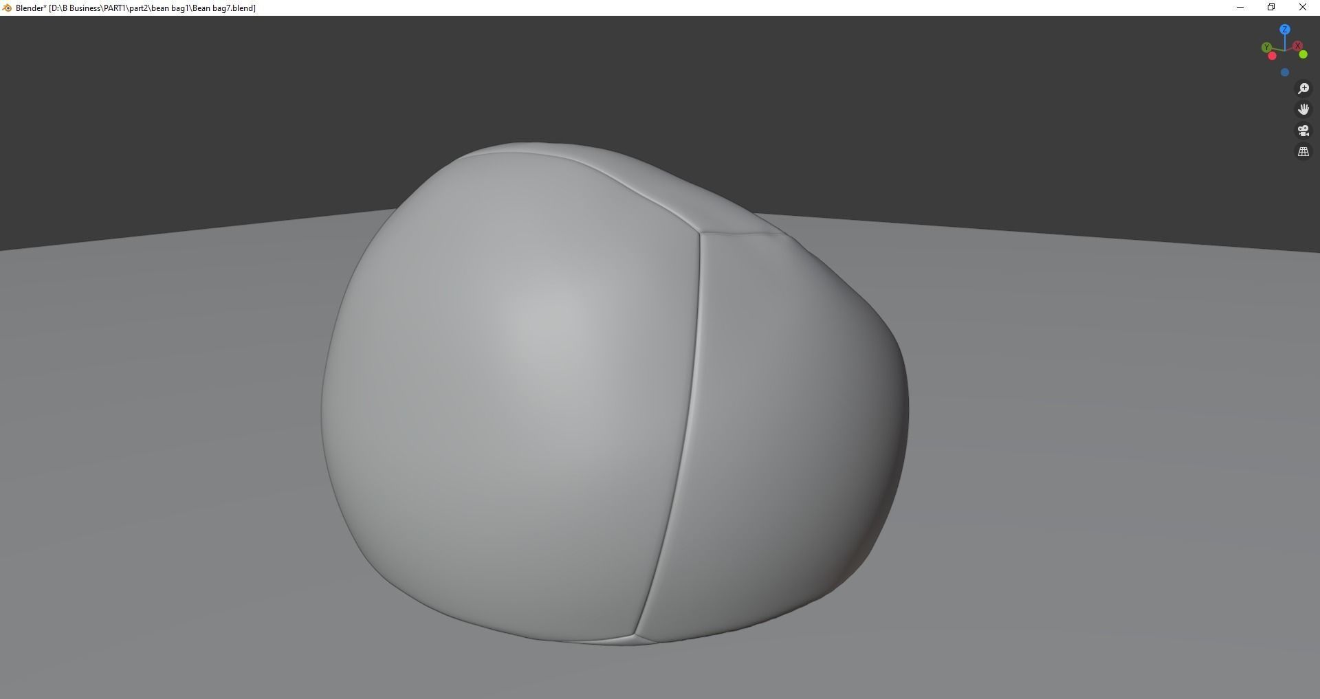 Beanbag bean bag chair 3D model_22