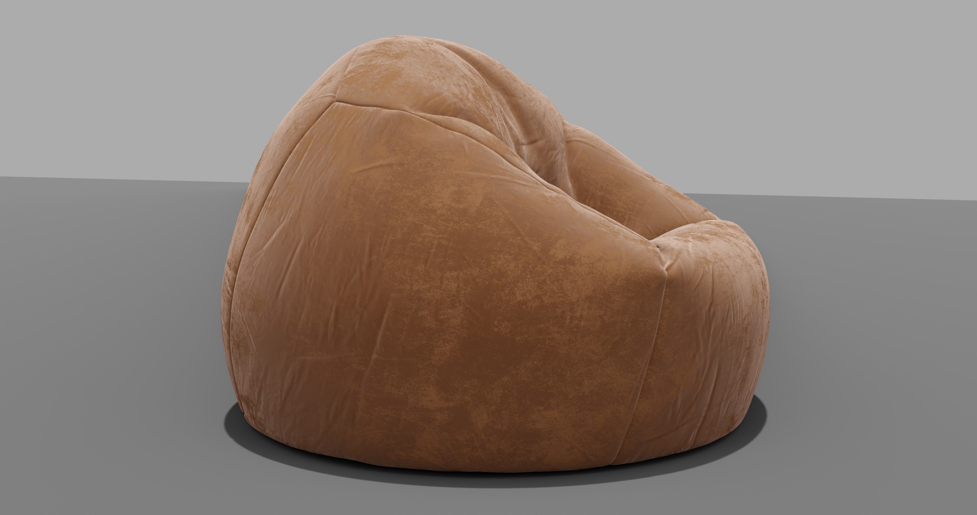 Beanbag bean bag chair 3D model_8