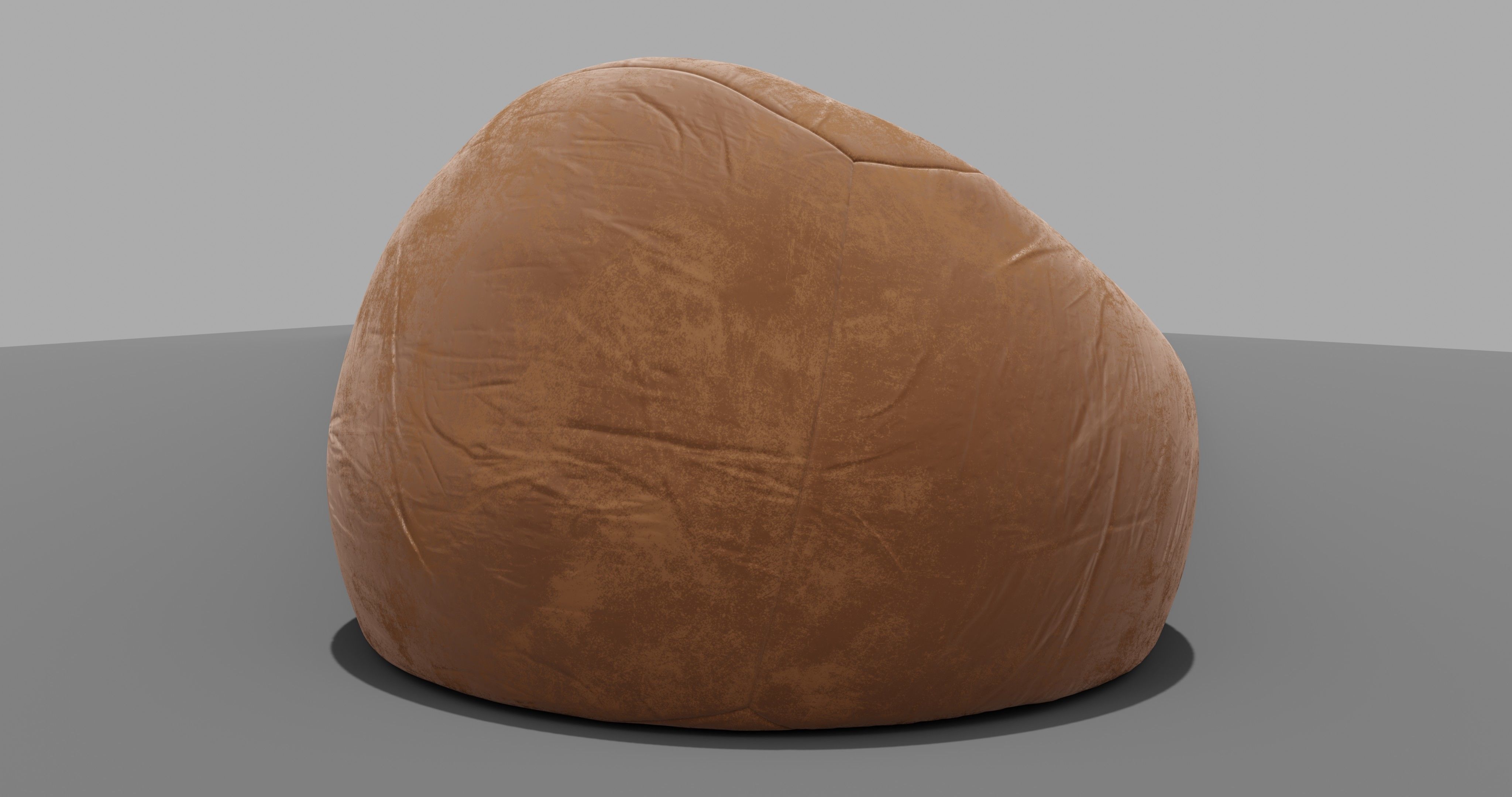 Beanbag bean bag chair 3D model_10