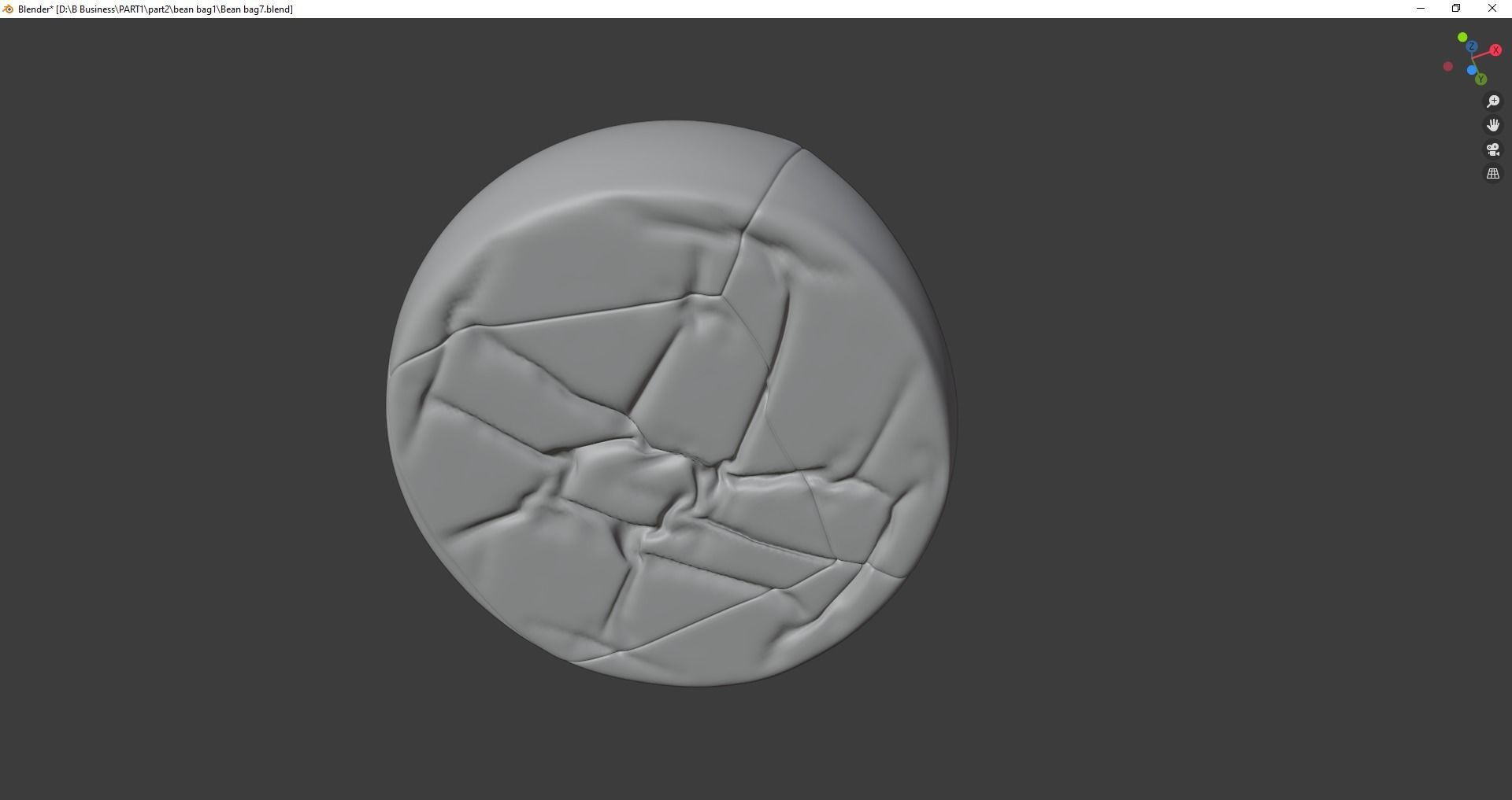 Beanbag bean bag chair 3D model_23