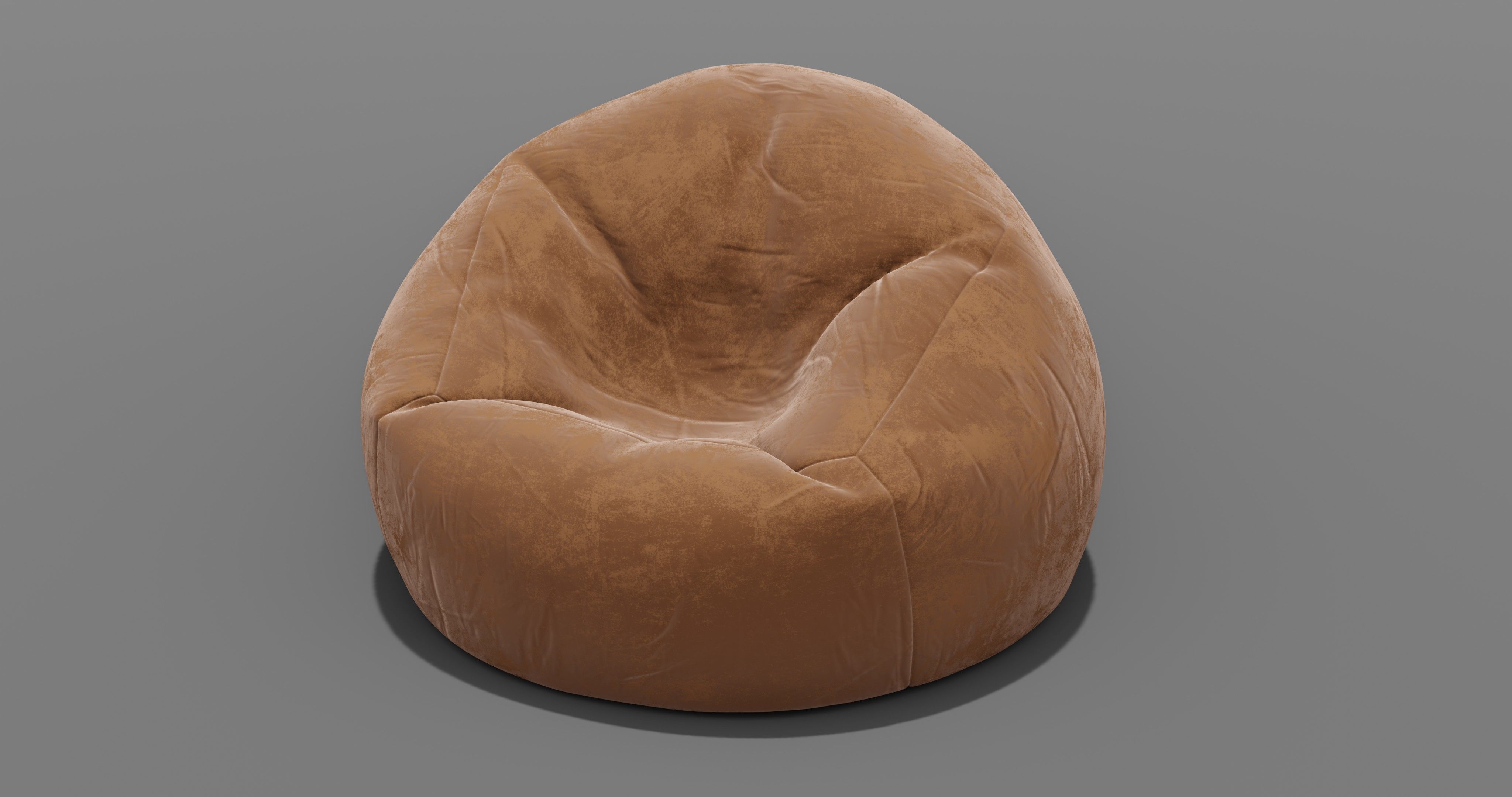 Beanbag bean bag chair 3D model_7
