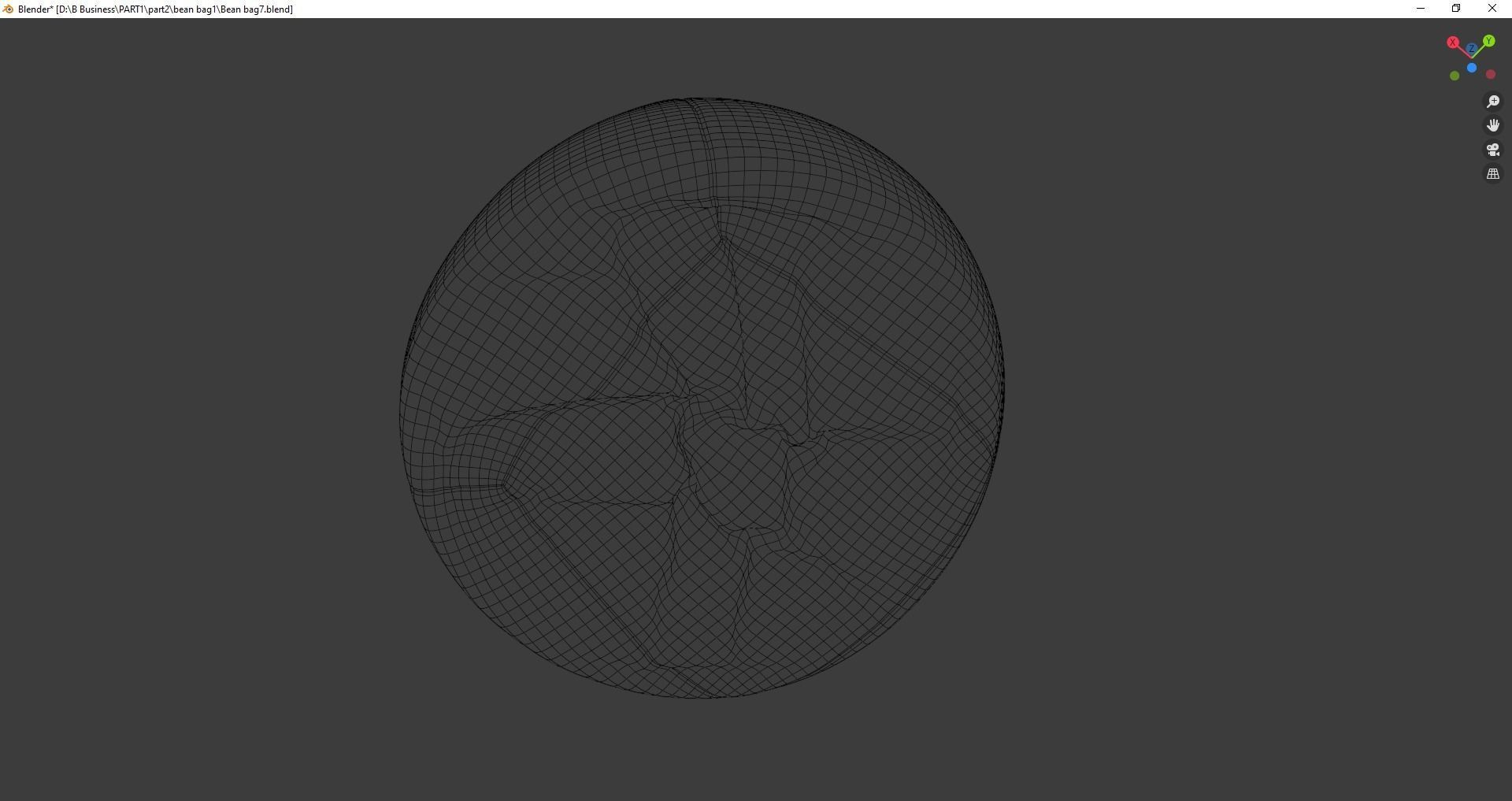 Beanbag bean bag chair 3D model_29