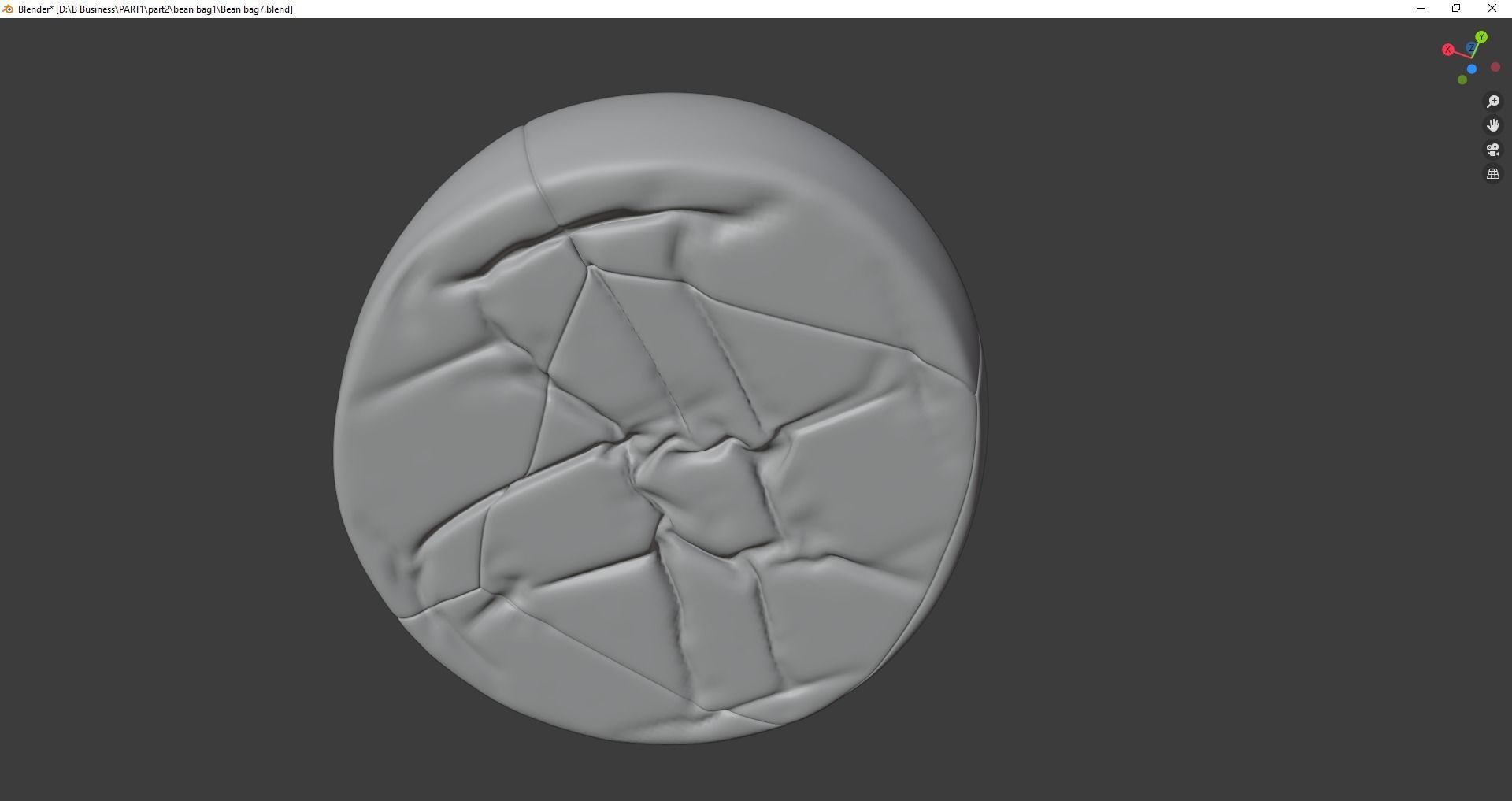 Beanbag bean bag chair 3D model_24