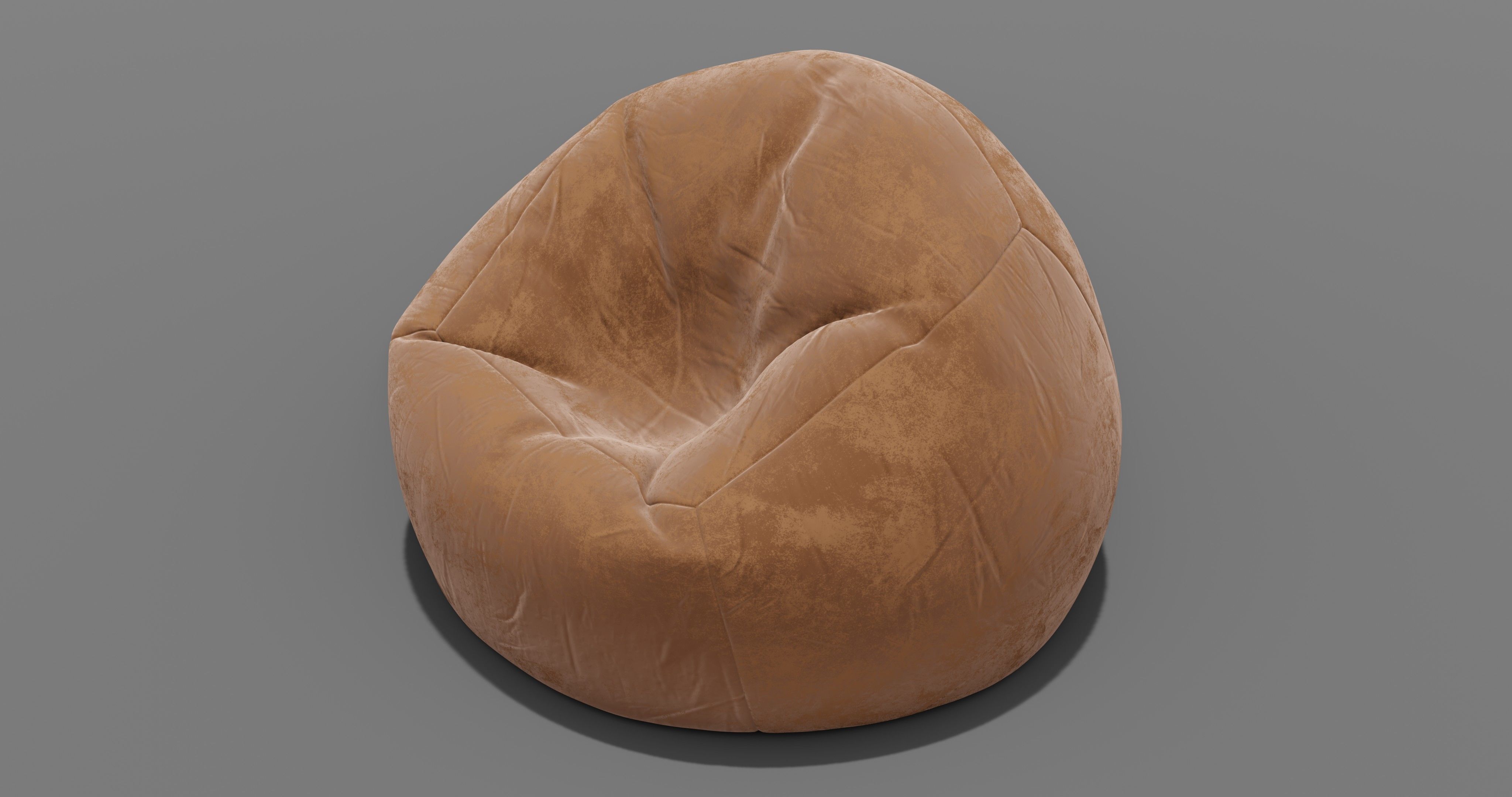Beanbag bean bag chair 3D model_2