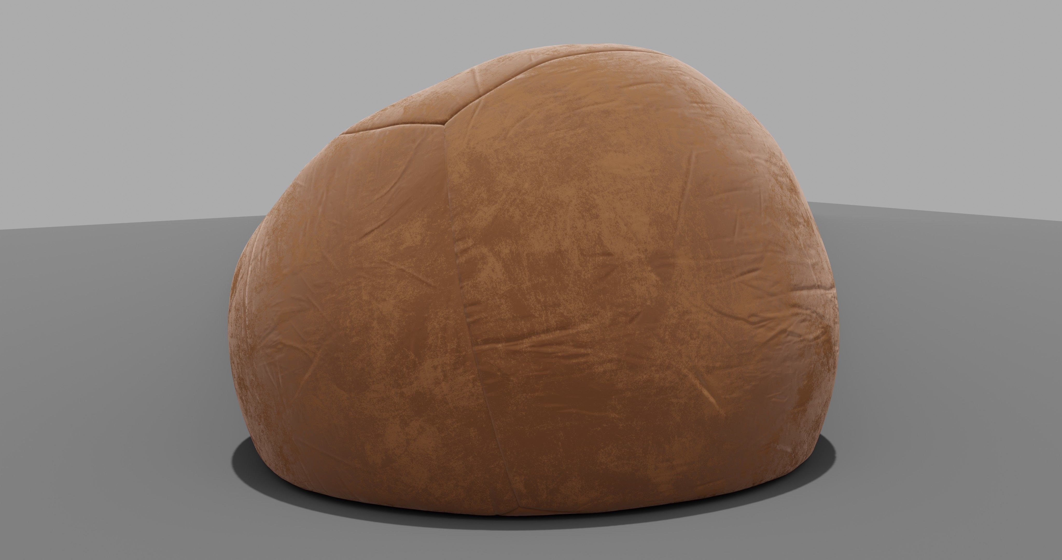 Beanbag bean bag chair 3D model_15
