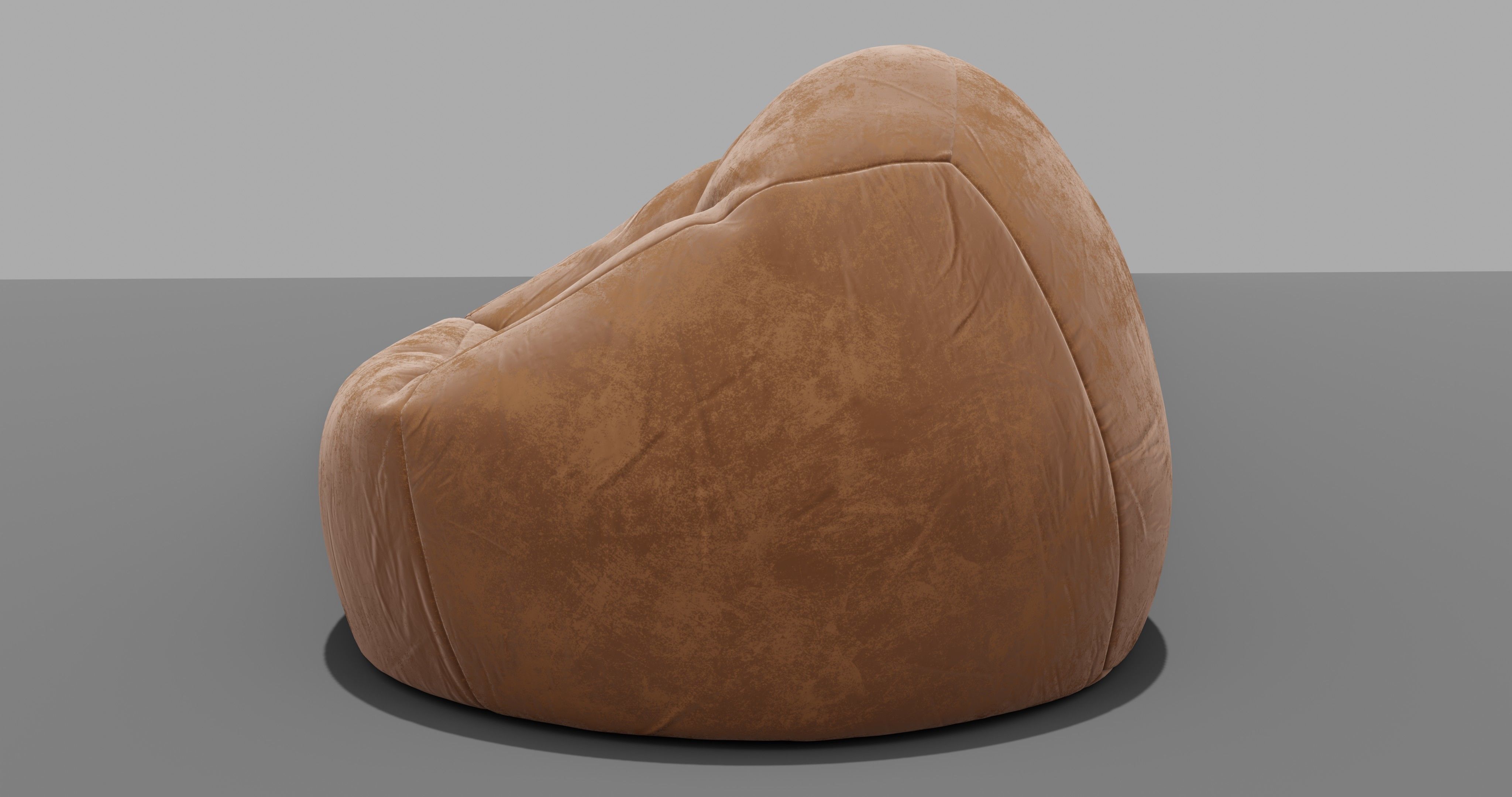 Beanbag bean bag chair 3D model_11