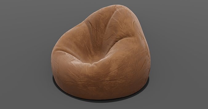 Beanbag bean bag chair 3D model 3