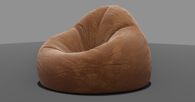 Beanbag bean bag chair 3D model 2