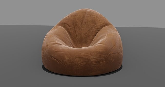 Beanbag bean bag chair 3D model 6