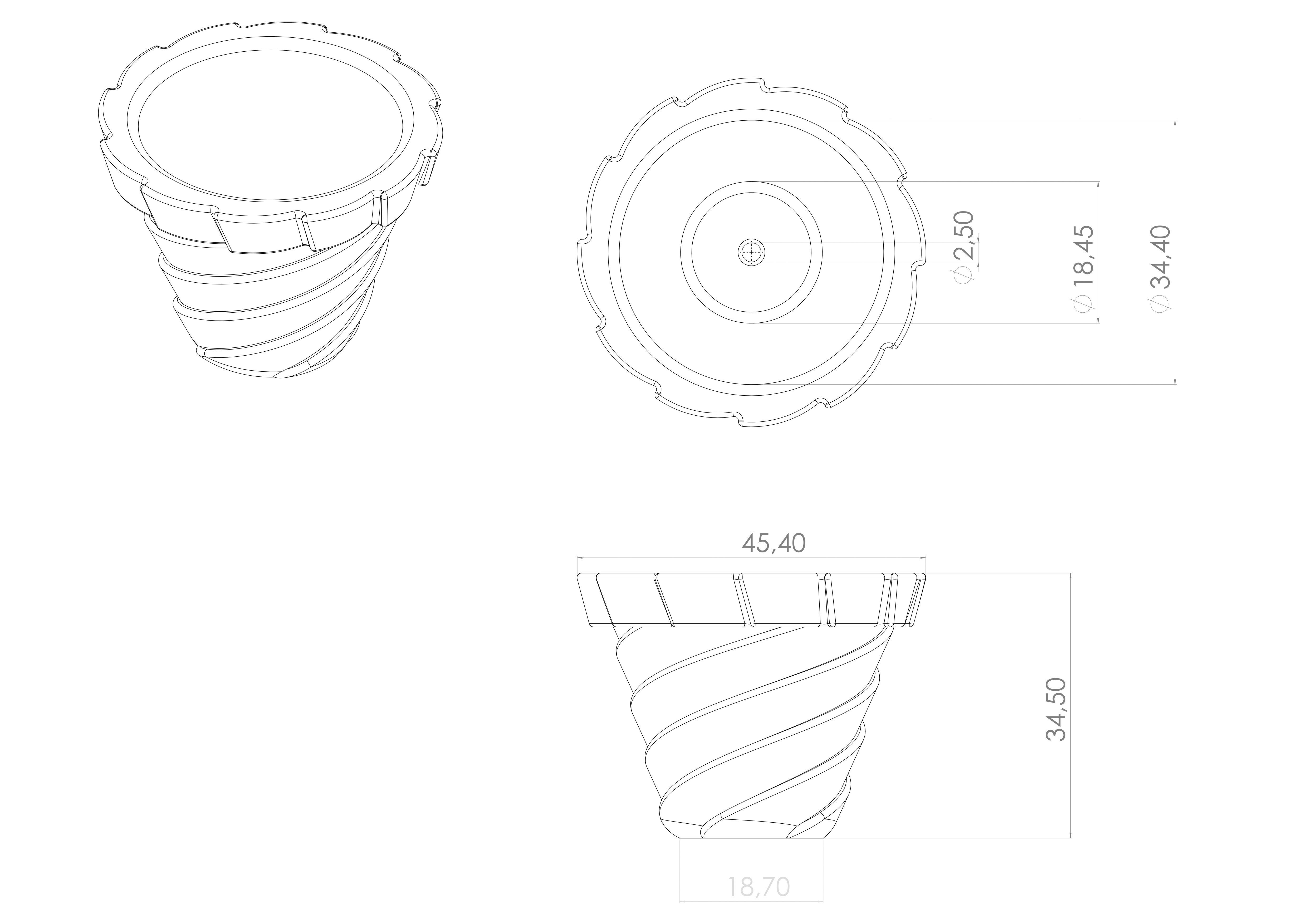 vasehelizcover spiral pot 3D print model_6