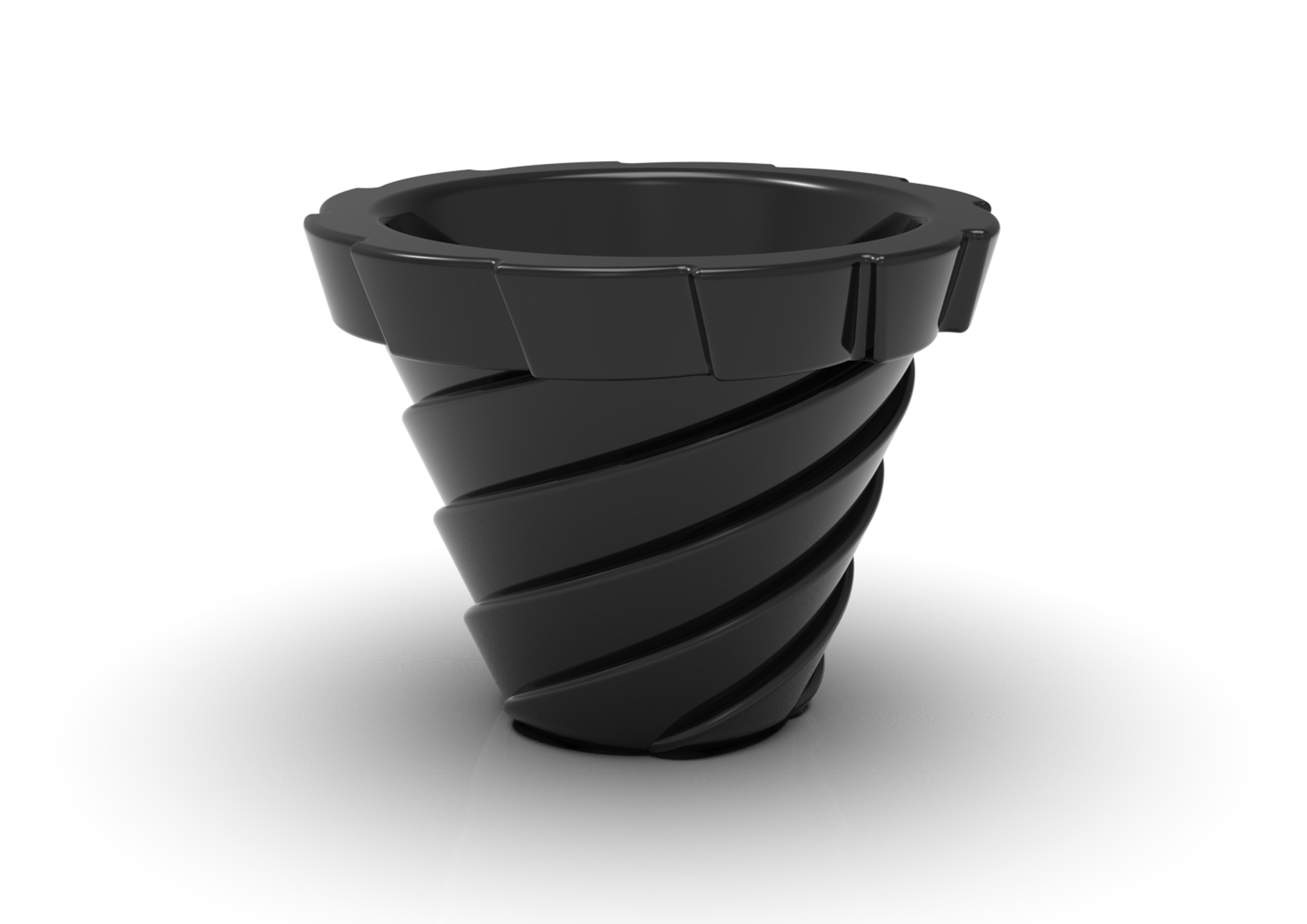 vasehelizcover spiral pot 3D print model_2