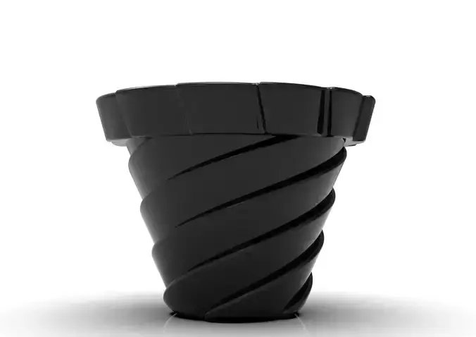 vasehelizcover spiral pot 3D print model