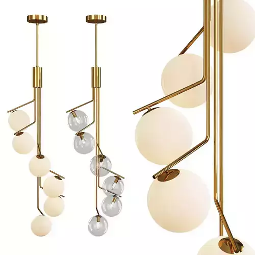 SHIRLEY chandelier with balls hanging from it