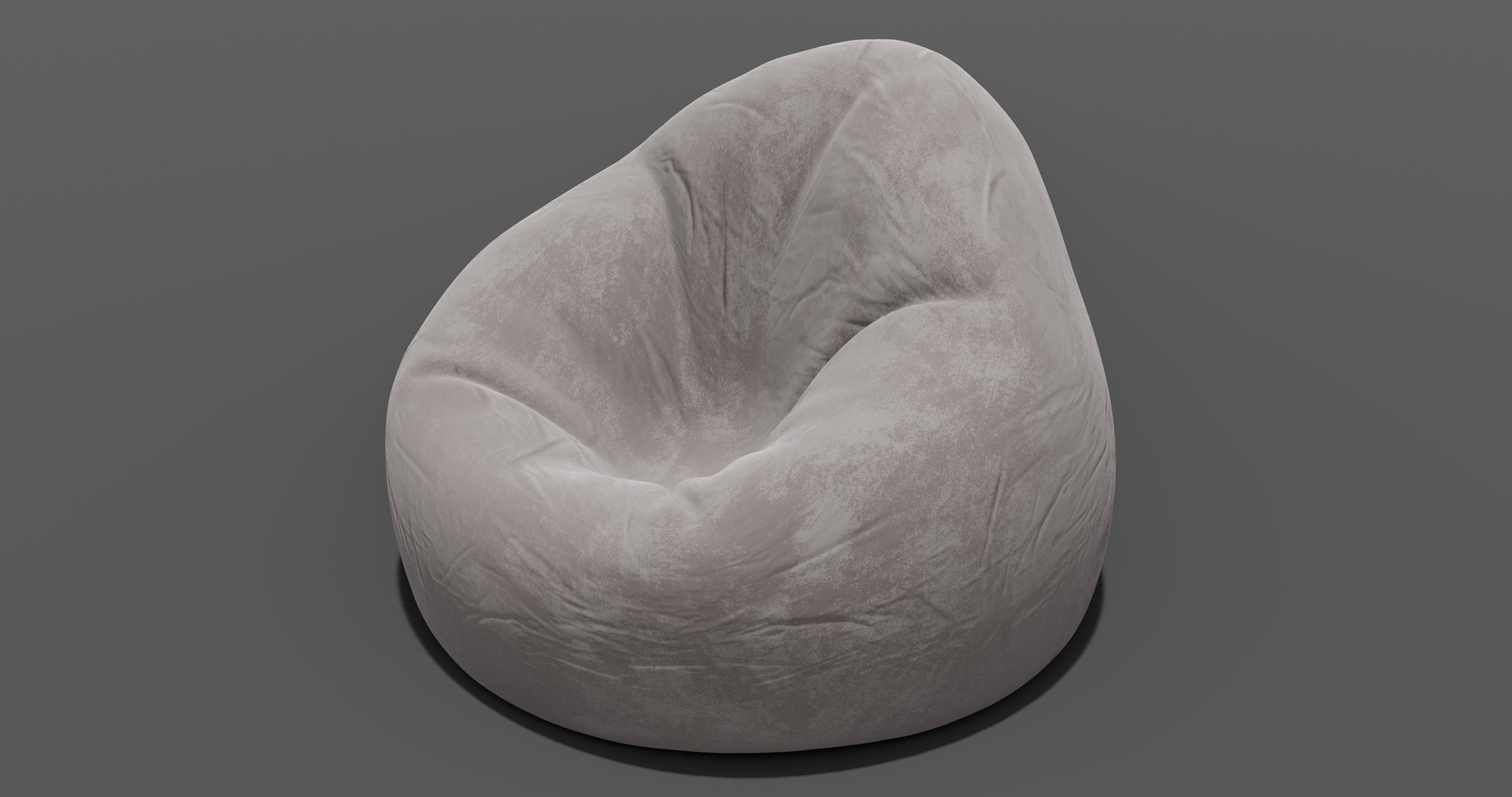 Beanbag rock 3D model_2