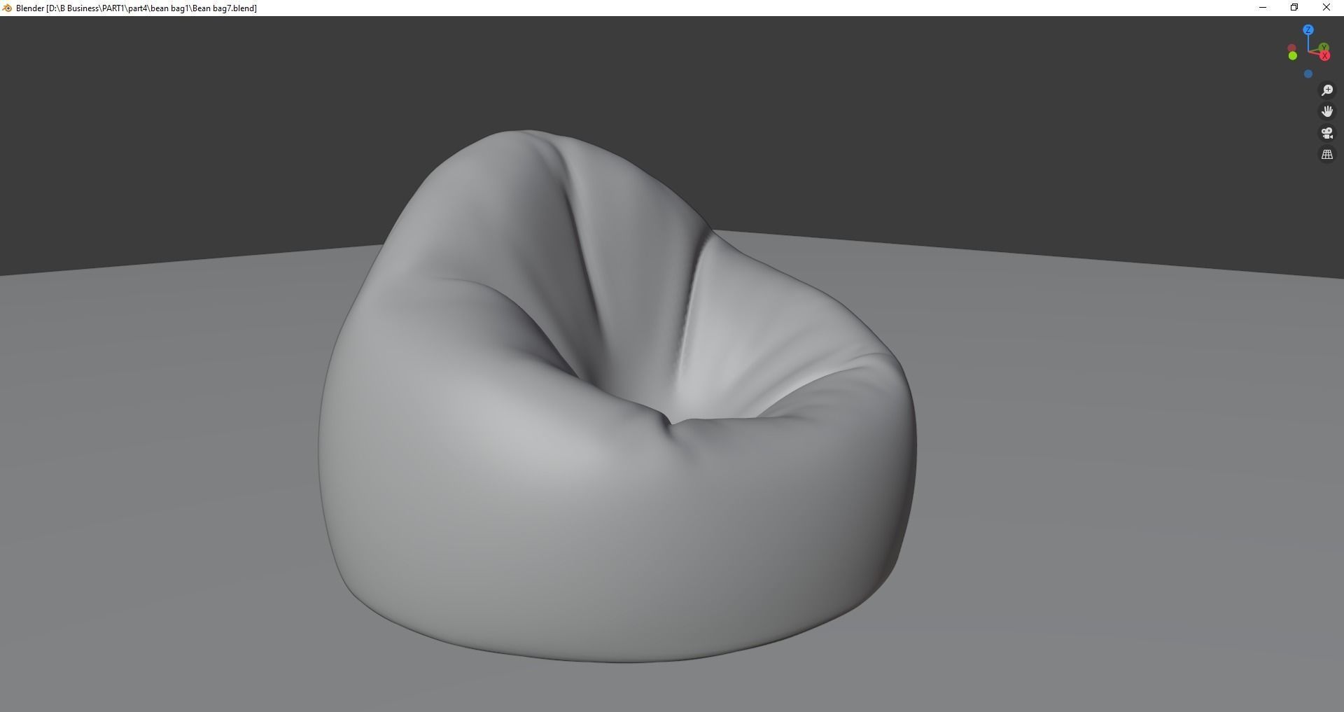Beanbag rock 3D model_20