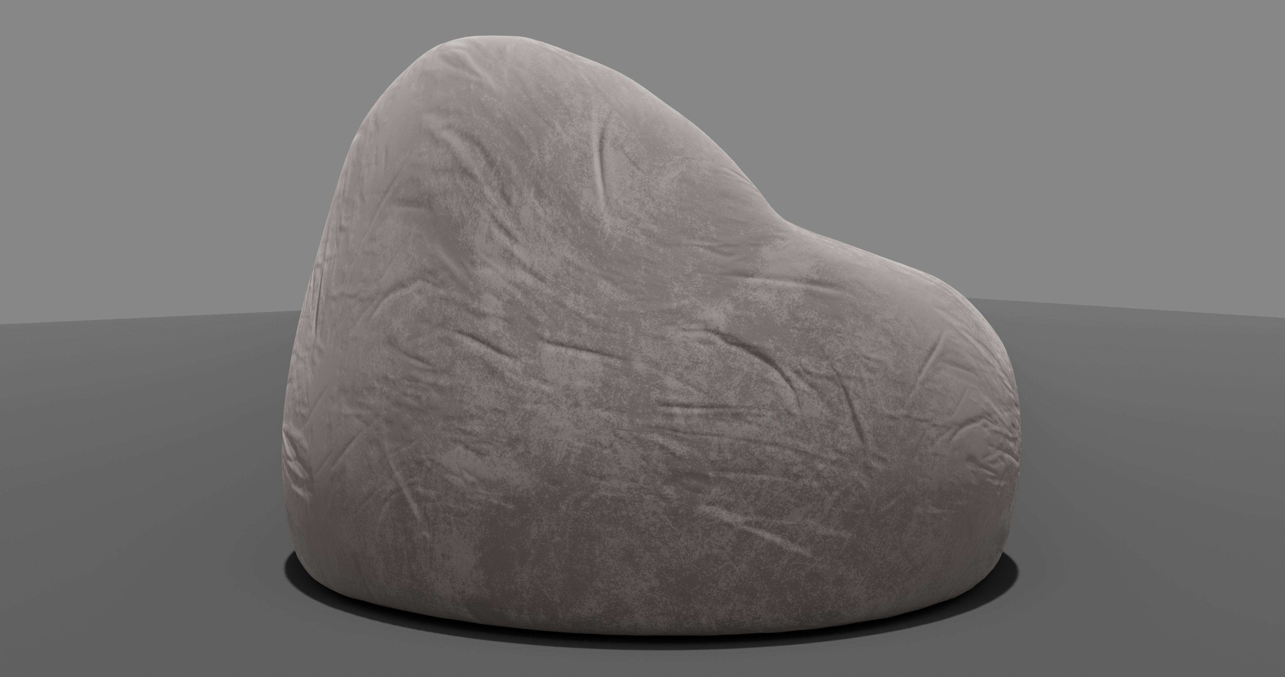 Beanbag rock 3D model_10