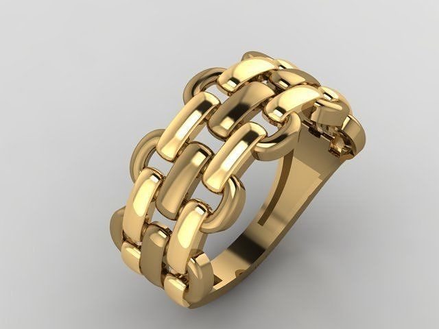 Chain Women Rings 3D print model