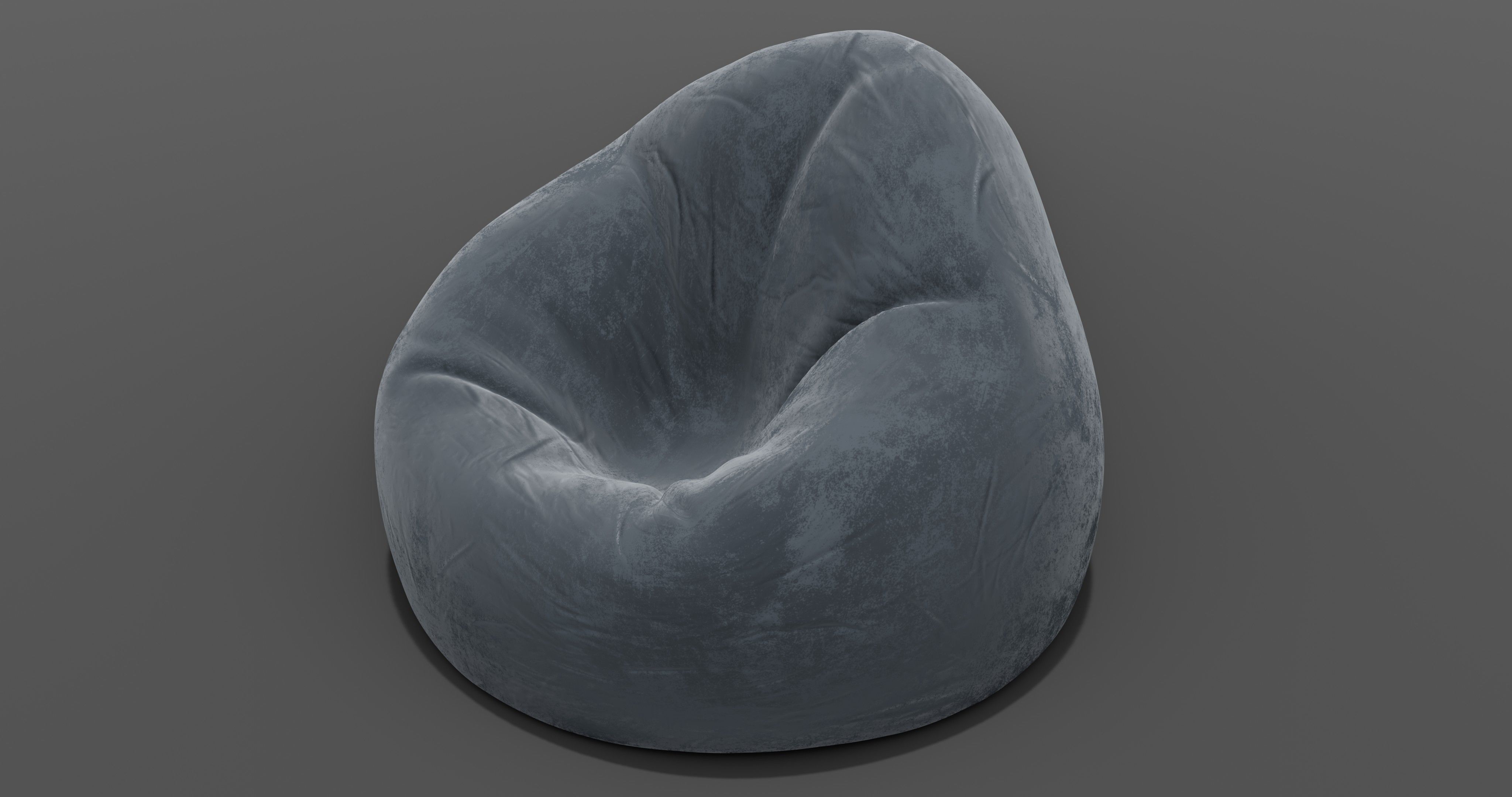 Beanbag skull 3D model_2