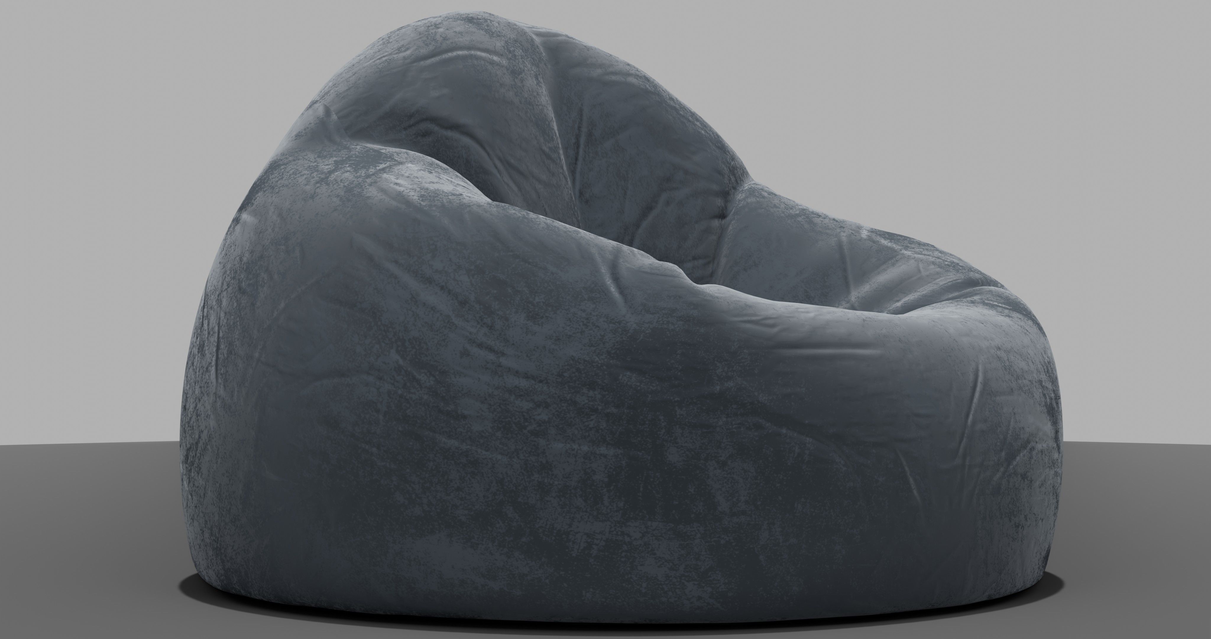 Beanbag skull 3D model_3