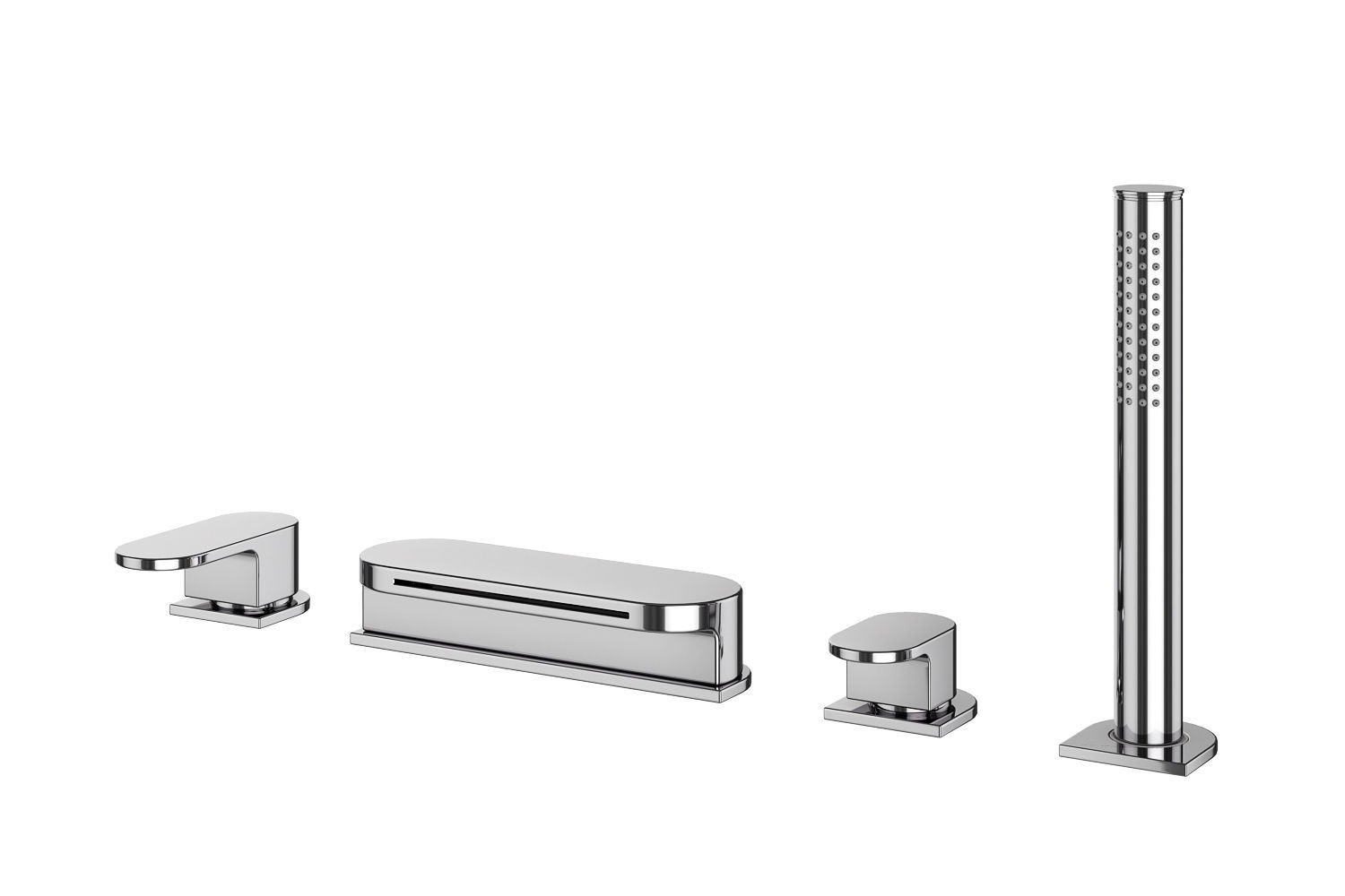 Faucets and shower systems Grohe and Ideal standard set 144 3D model_6