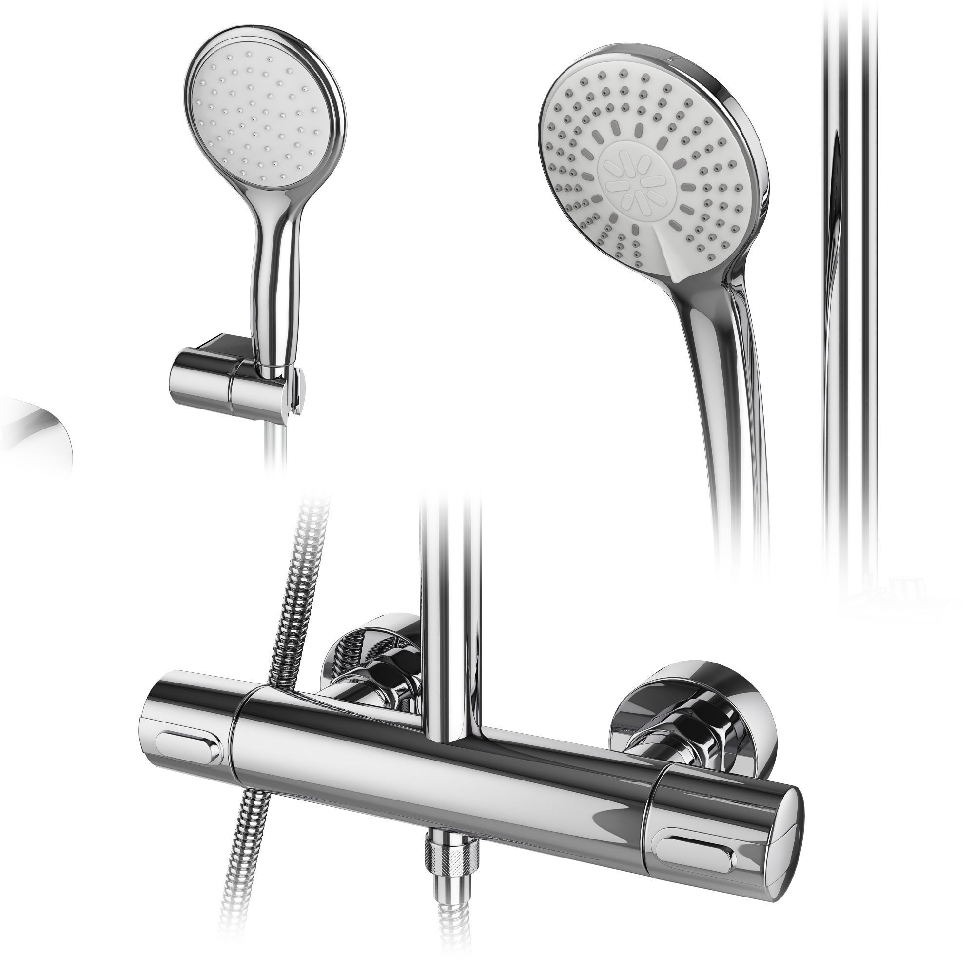 Faucets and shower systems Grohe and Ideal standard set 144 3D model_2
