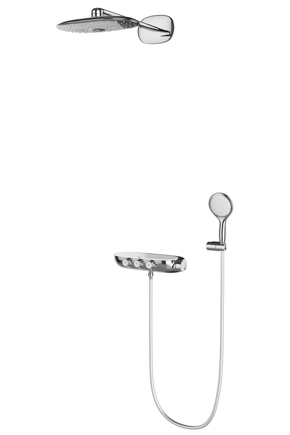 Faucets and shower systems Grohe and Ideal standard set 144 3D model_7