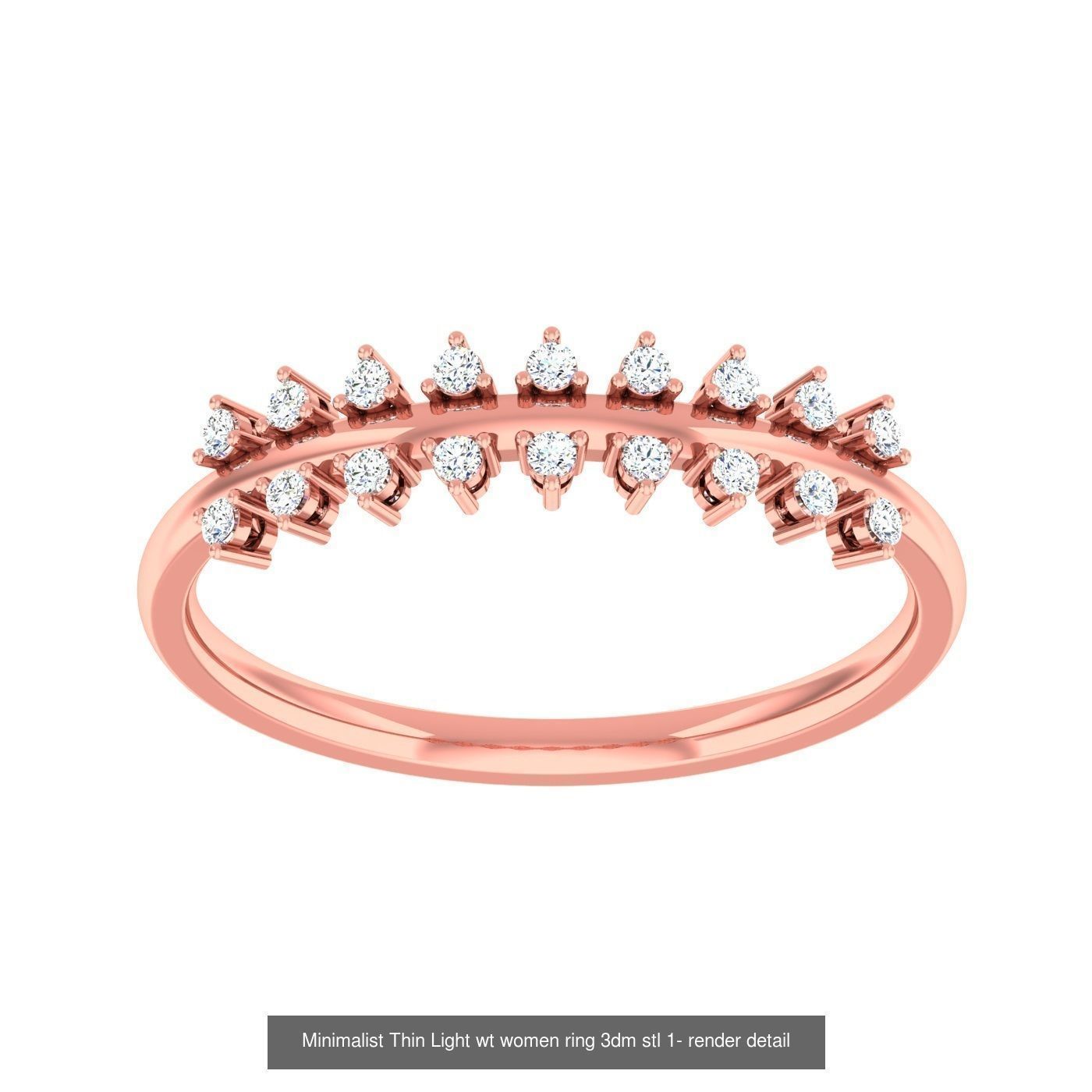 99 Minimalist Thin Light wt women ring 3dm stl 1- render detail 3D Model Collection_7