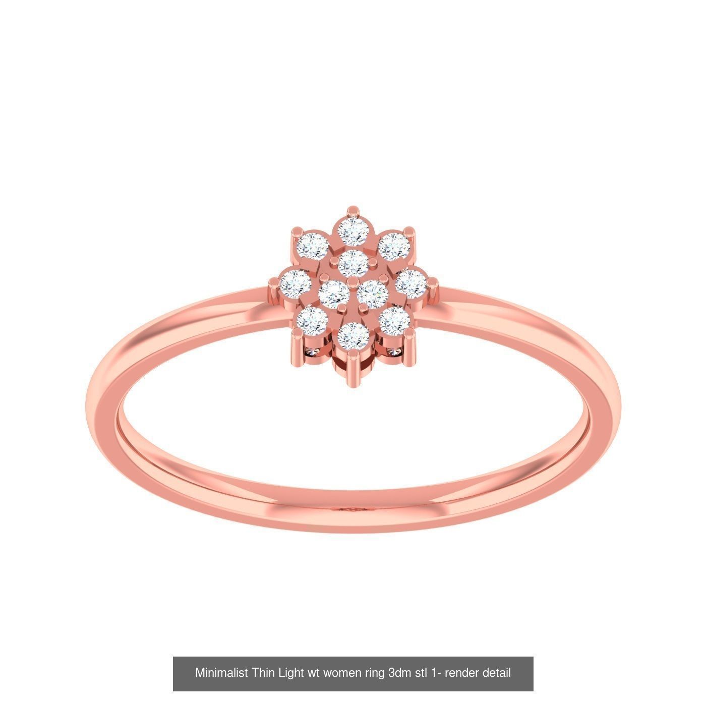 99 Minimalist Thin Light wt women ring 3dm stl 1- render detail 3D Model Collection_65