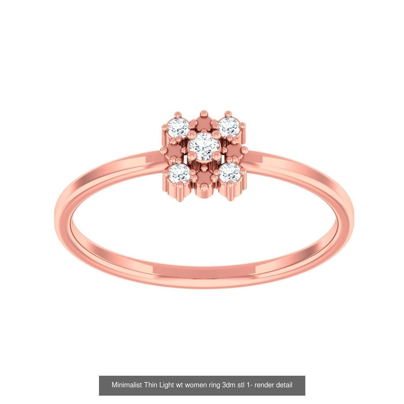 99 Minimalist Thin Light wt women ring 3dm stl 1- render detail 3D Model Collection_91