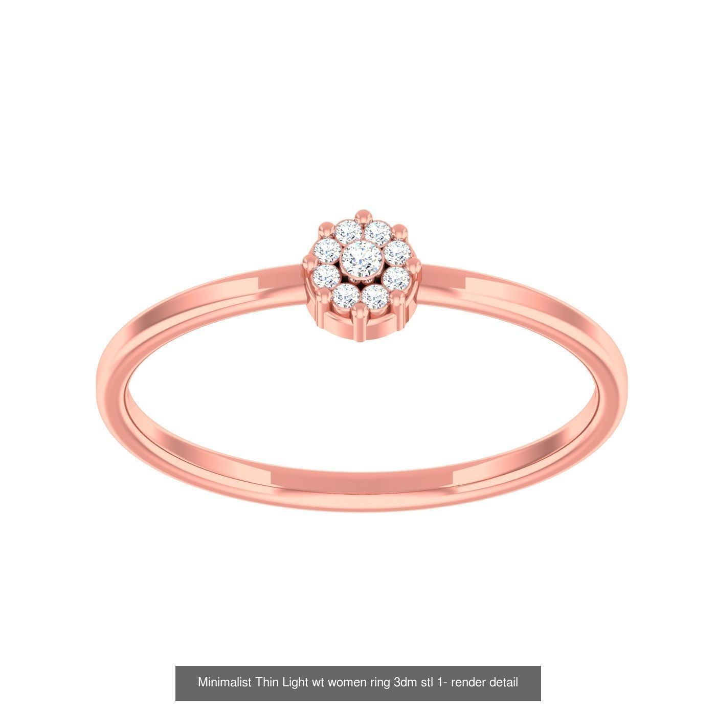 99 Minimalist Thin Light wt women ring 3dm stl 1- render detail 3D Model Collection_90