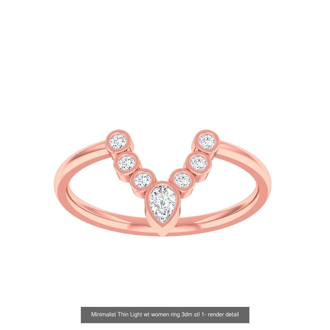 99 Minimalist Thin Light wt women ring 3dm stl 1- render detail 3D Model Collection_38