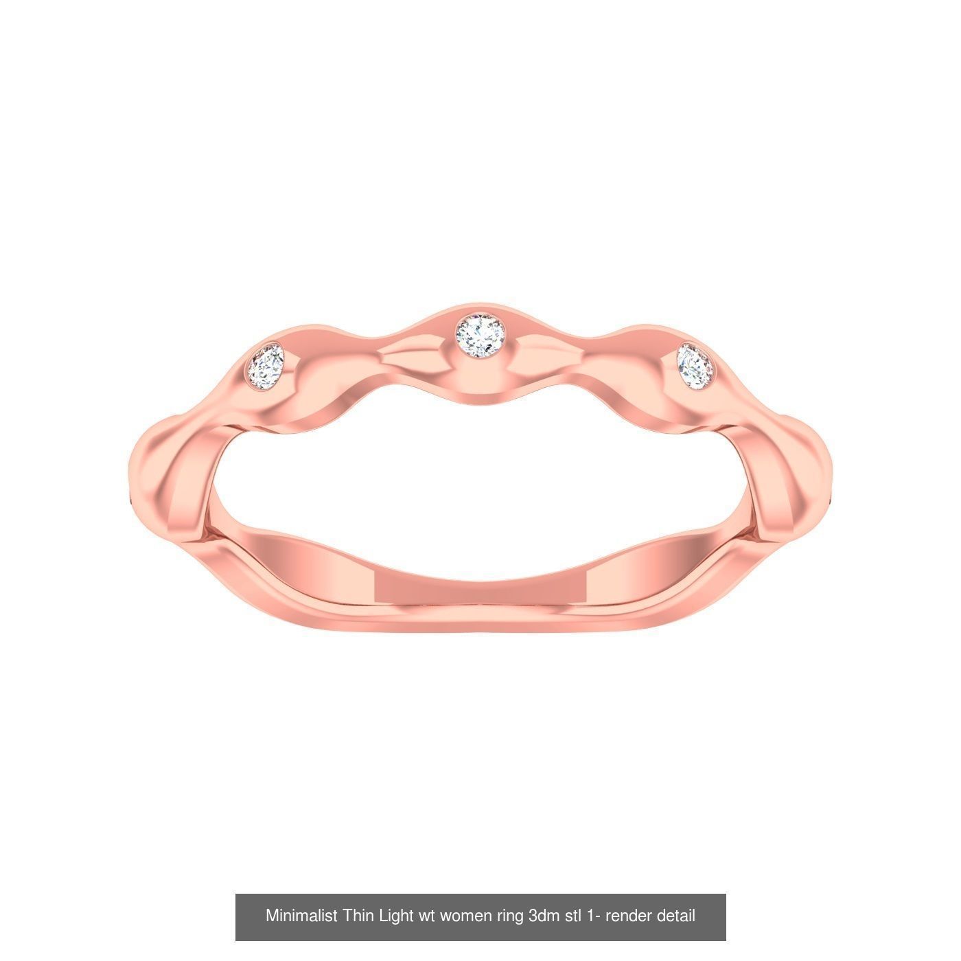 99 Minimalist Thin Light wt women ring 3dm stl 1- render detail 3D Model Collection_54