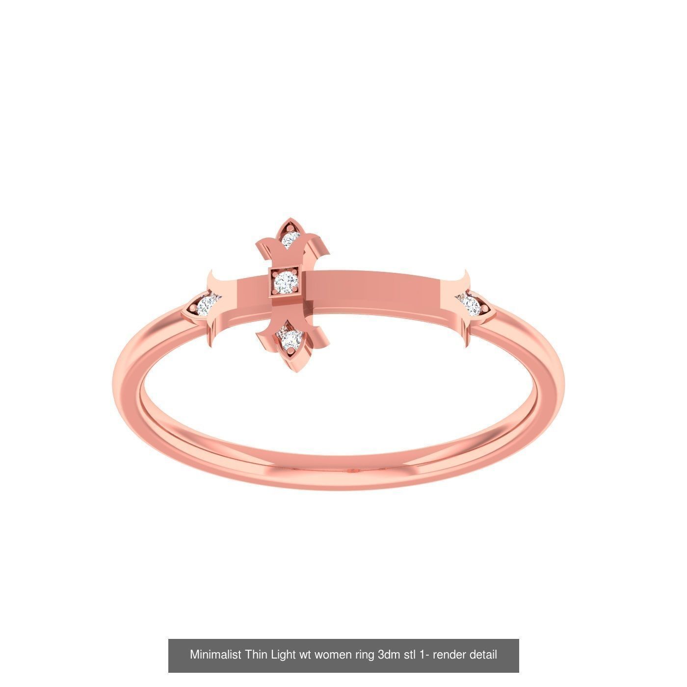 99 Minimalist Thin Light wt women ring 3dm stl 1- render detail 3D Model Collection_40