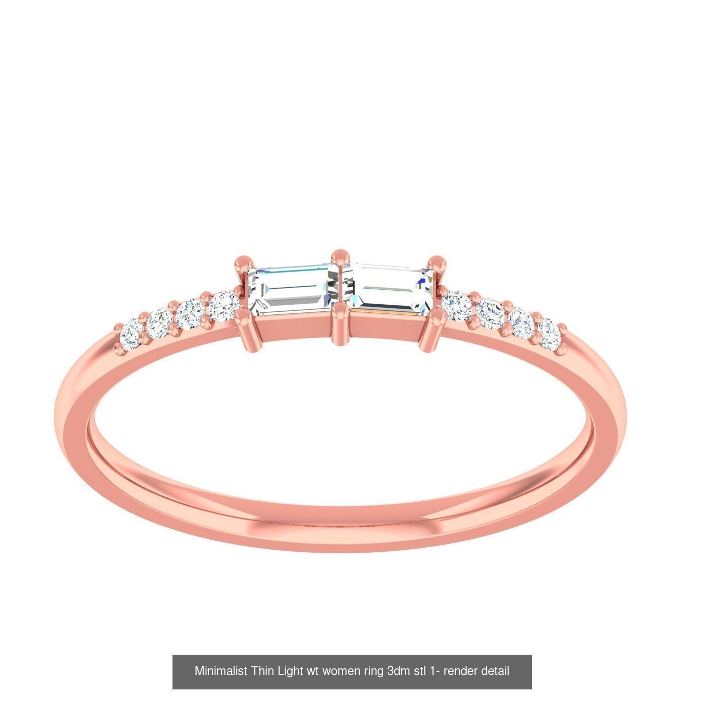 99 Minimalist Thin Light wt women ring 3dm stl 1- render detail 3D Model Collection_72