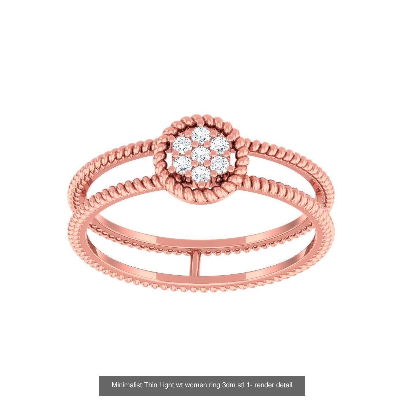 99 Minimalist Thin Light wt women ring 3dm stl 1- render detail 3D Model Collection_43