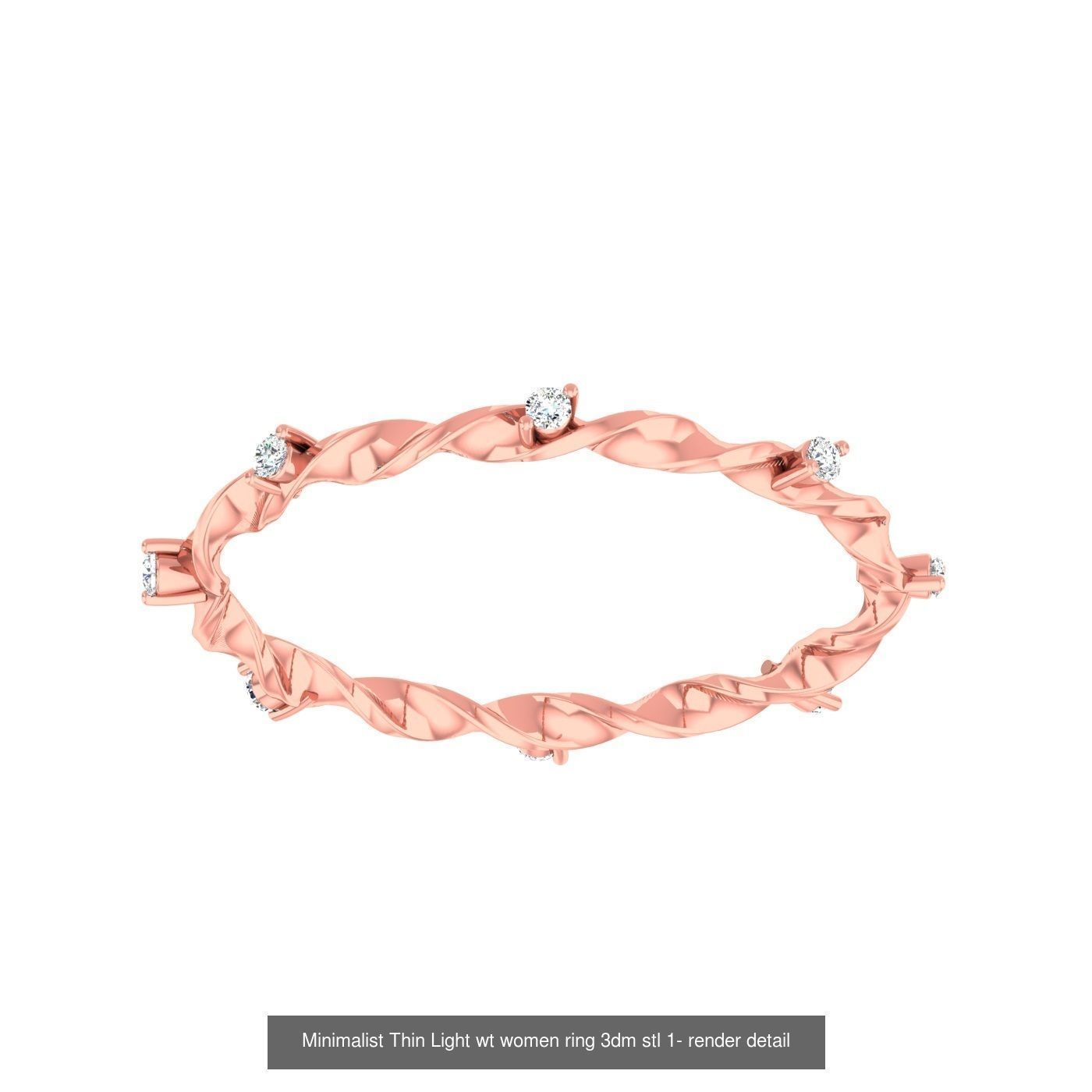 99 Minimalist Thin Light wt women ring 3dm stl 1- render detail 3D Model Collection_47