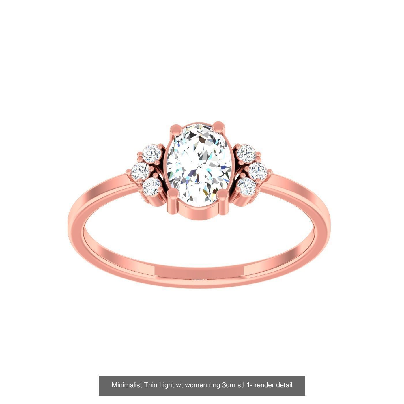 99 Minimalist Thin Light wt women ring 3dm stl 1- render detail 3D Model Collection_36