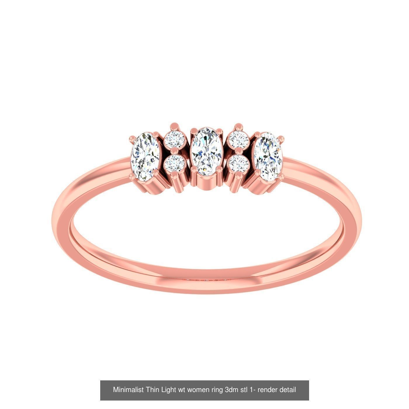 99 Minimalist Thin Light wt women ring 3dm stl 1- render detail 3D Model Collection_25