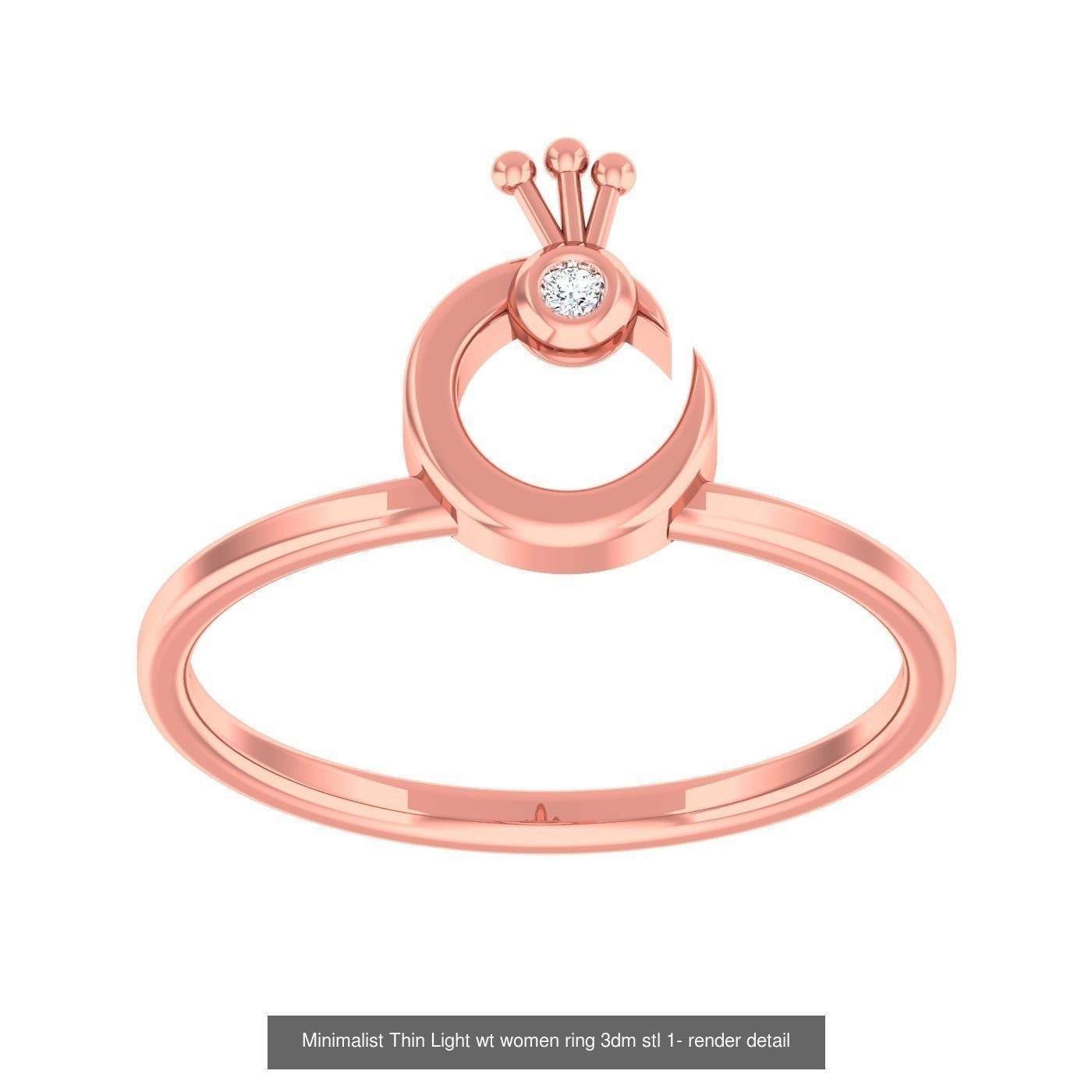 99 Minimalist Thin Light wt women ring 3dm stl 1- render detail 3D Model Collection_74