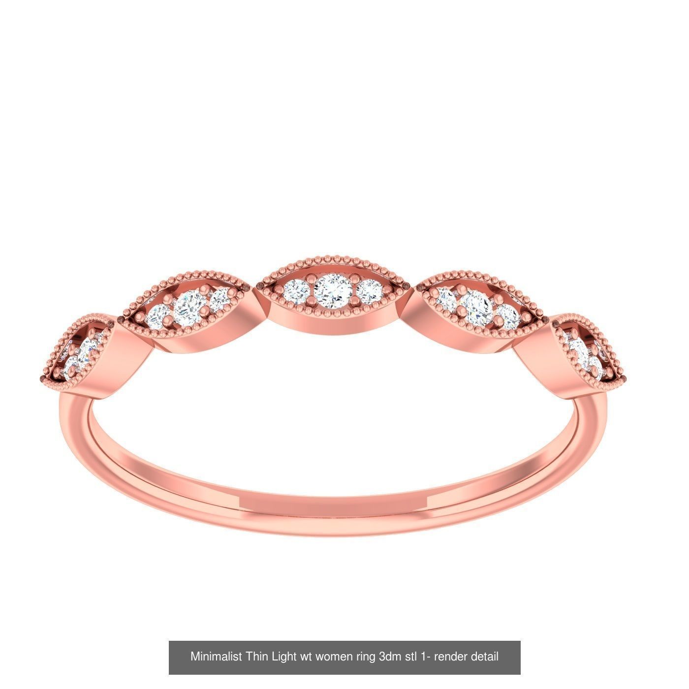 99 Minimalist Thin Light wt women ring 3dm stl 1- render detail 3D Model Collection_80
