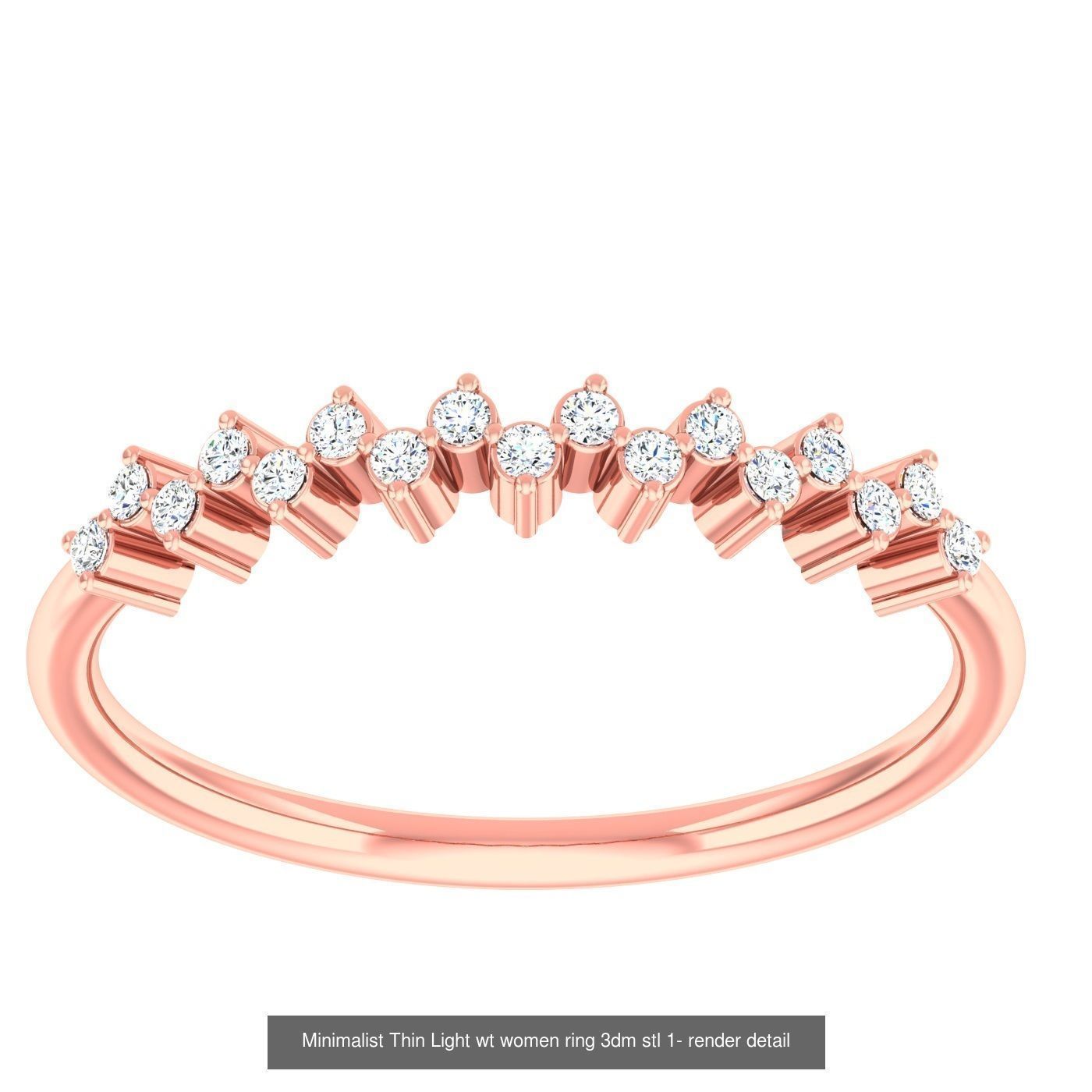 99 Minimalist Thin Light wt women ring 3dm stl 1- render detail 3D Model Collection_23