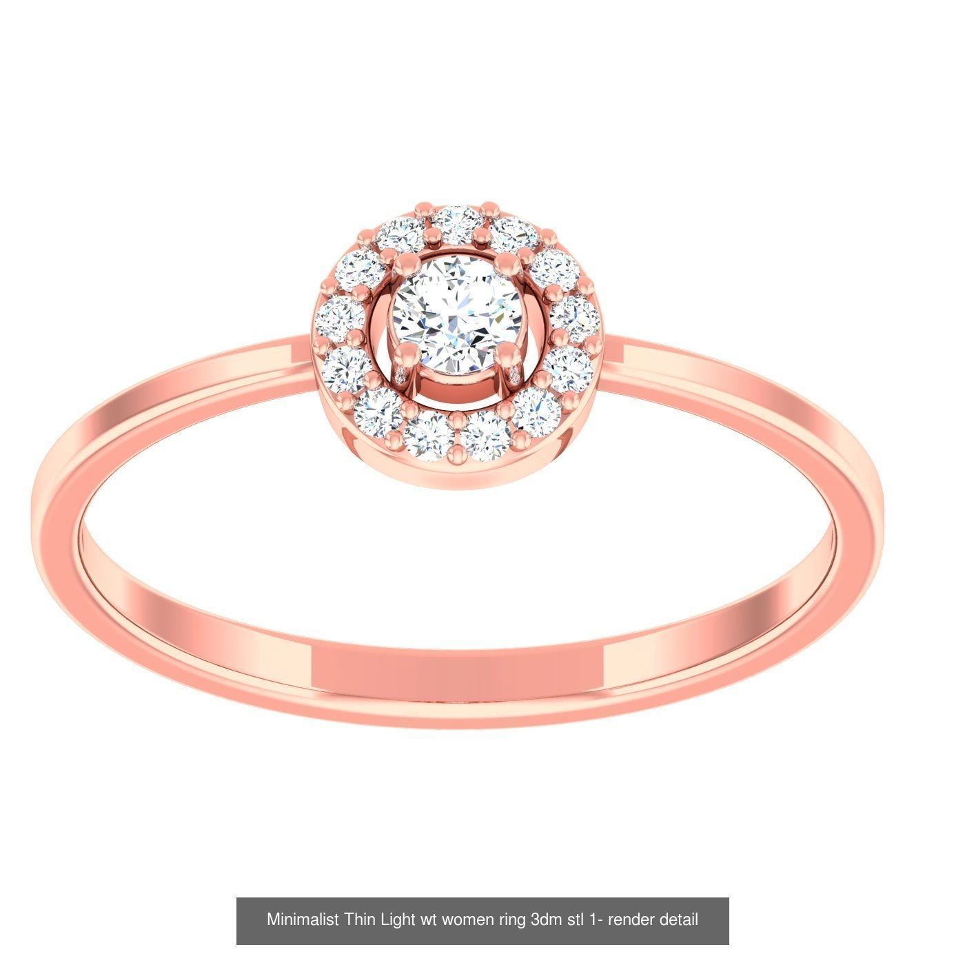 99 Minimalist Thin Light wt women ring 3dm stl 1- render detail 3D Model Collection_101